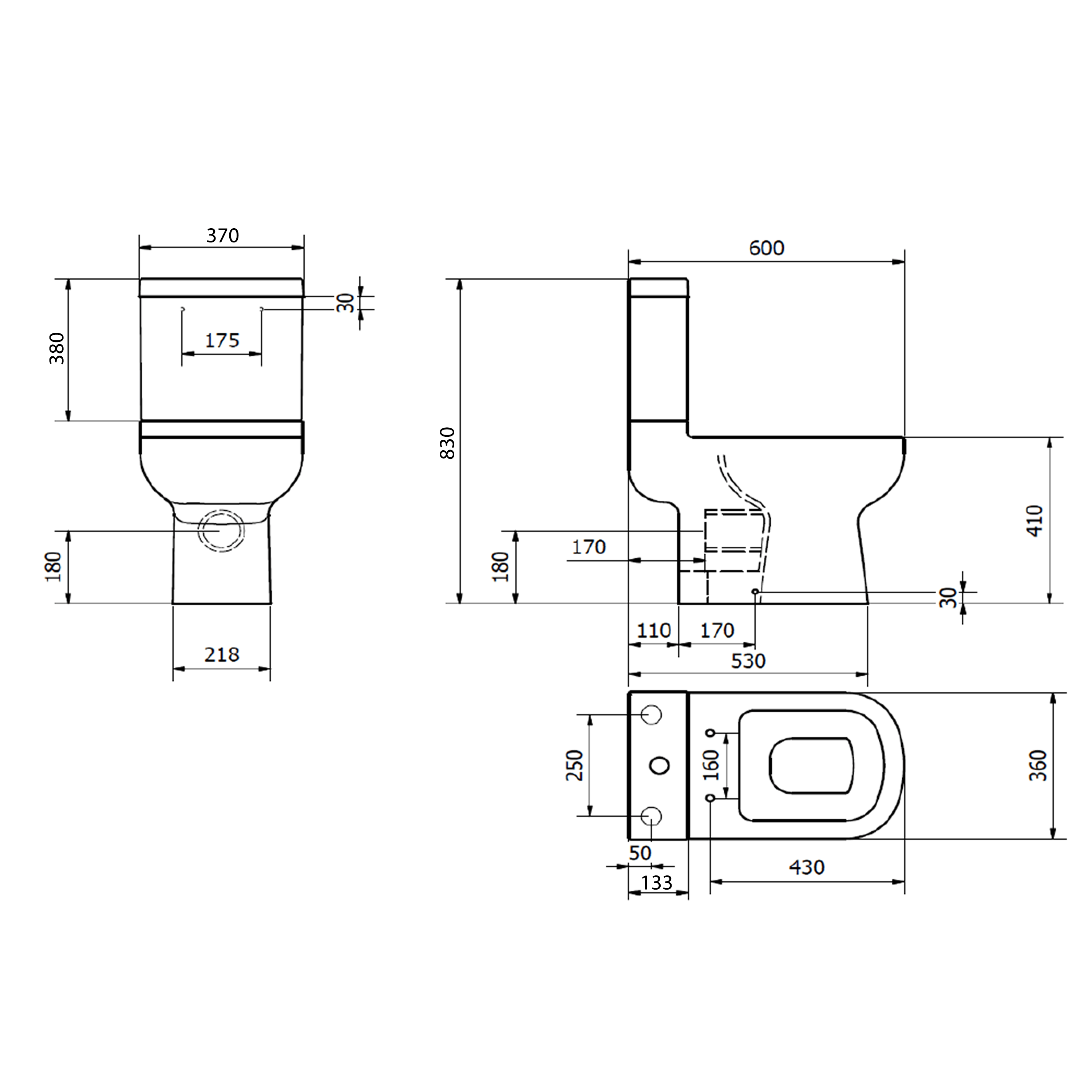 Harbour Grace Compact Close Coupled Toilet & Soft Close Seat