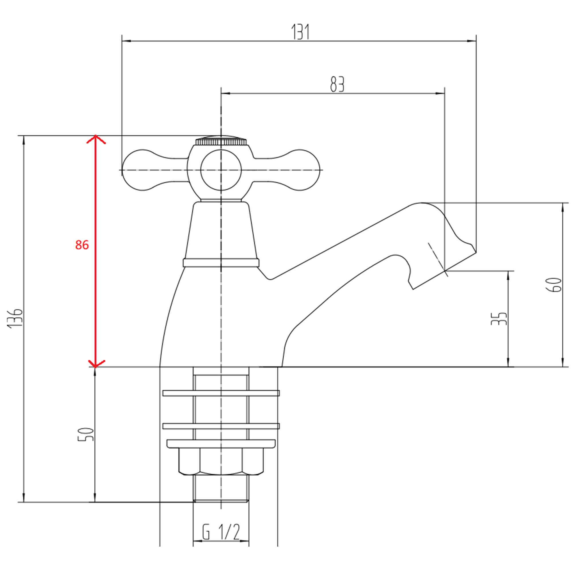 Butler & Rose Carlton Traditional Basin Pillar Taps