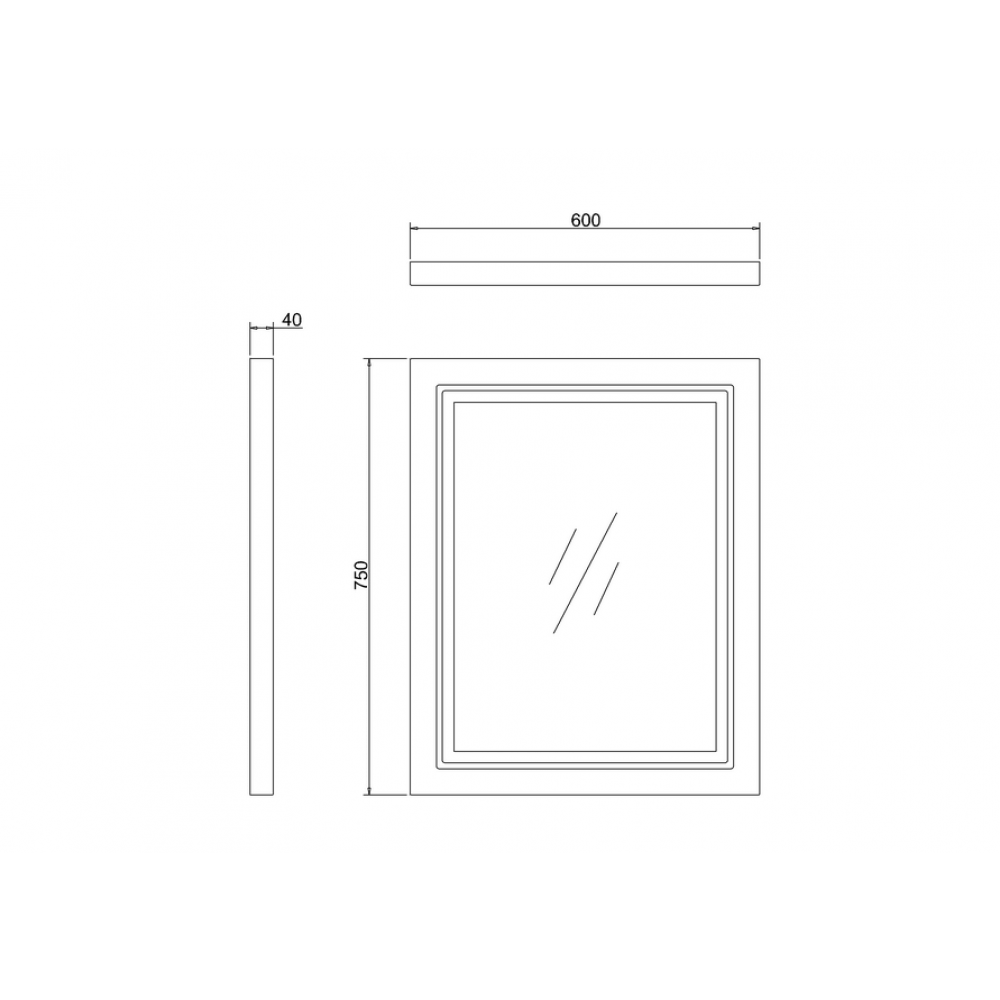 Burlington Wooden Framed Mirror - 600mm, 900mm & 1200mm