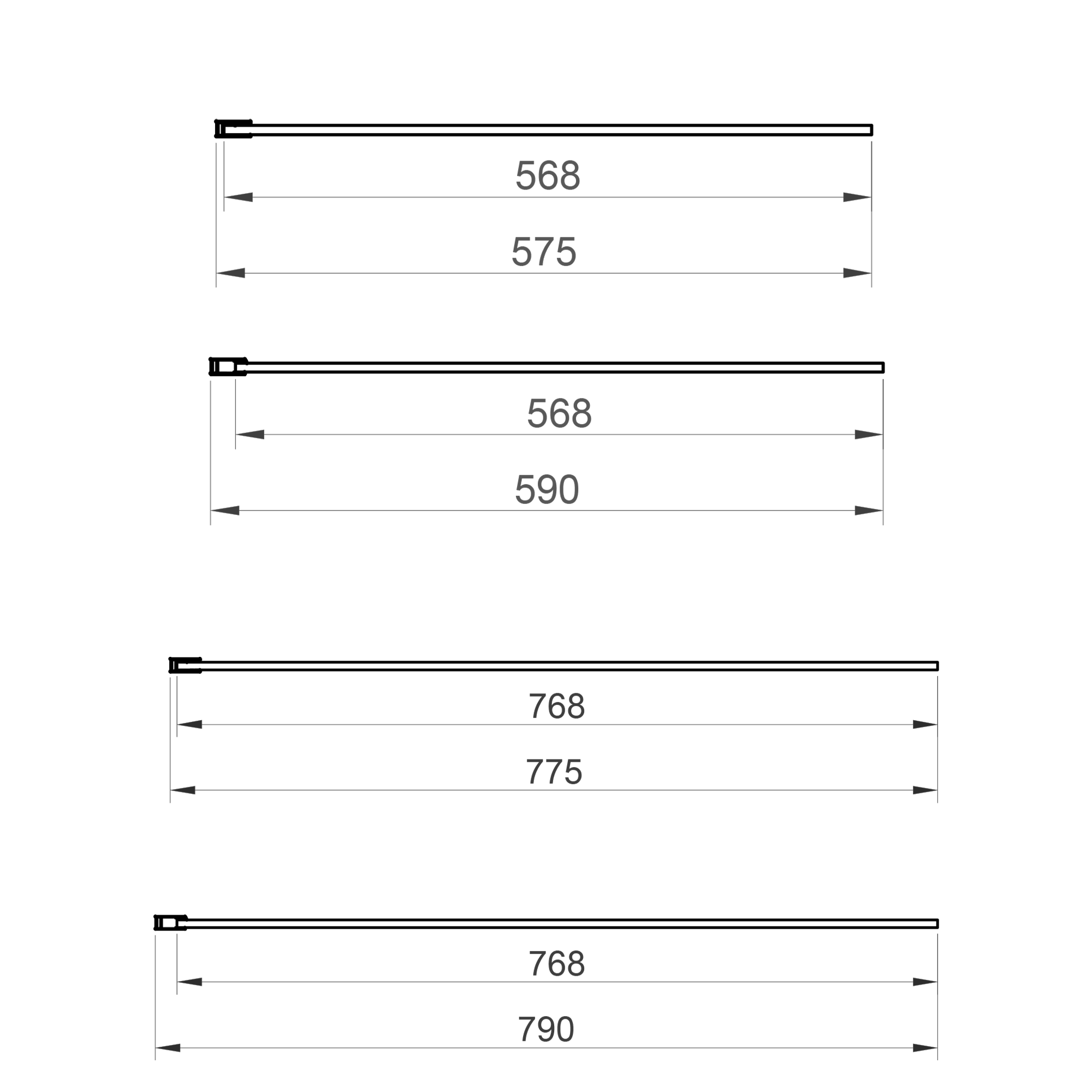 Harbour i8 Gunmetal Easy Clean 8mm 2 Panel Glass Shower Screen Pack