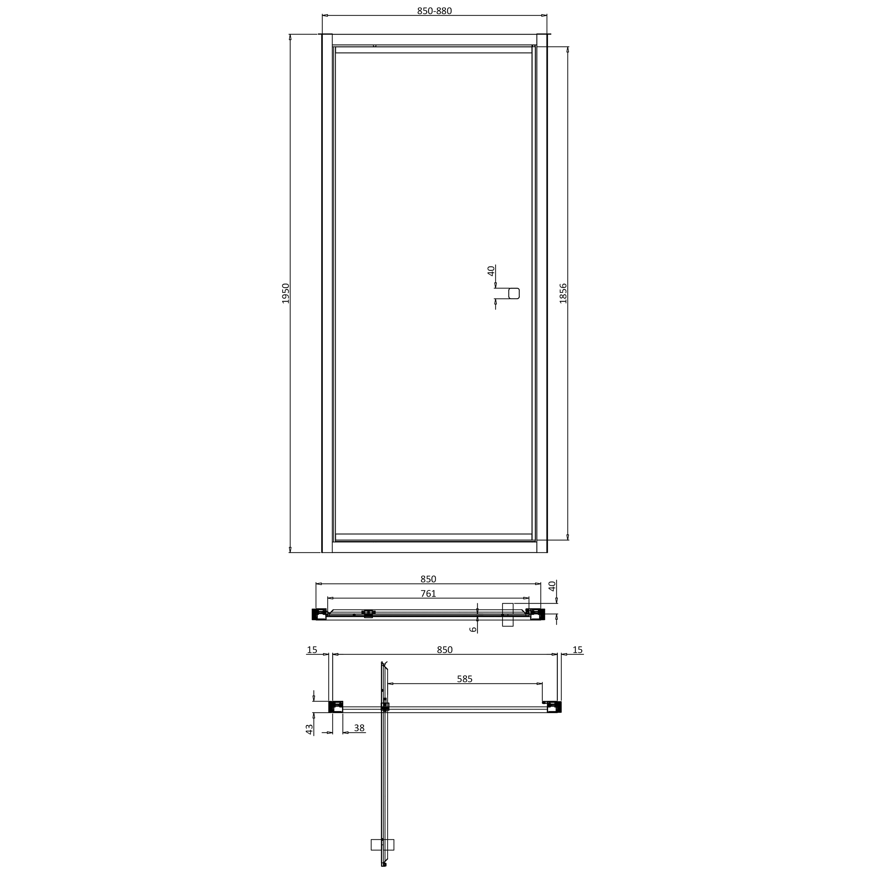Crosswater Clear 6 6mm Brushed Stainless Steel Pivot Door & Optional Side Panel