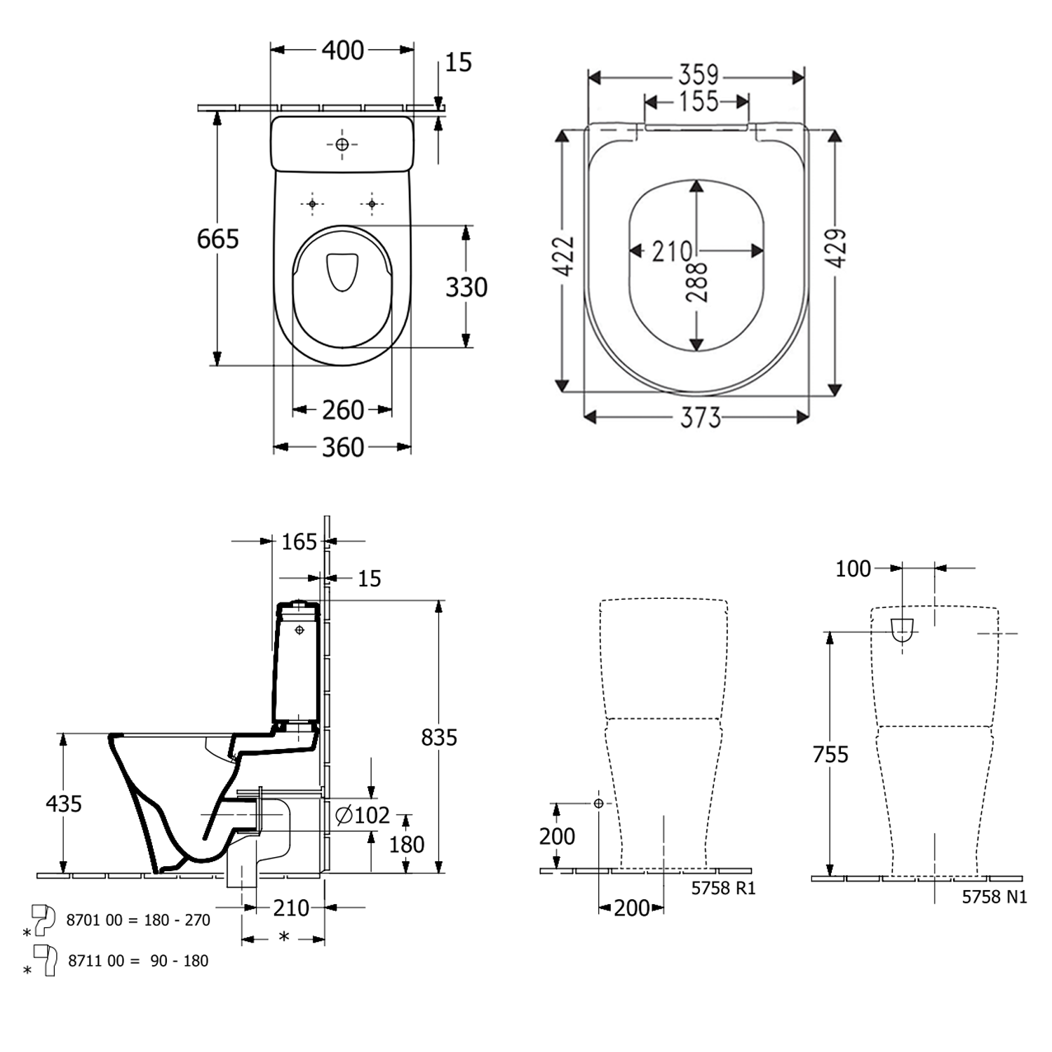 Villeroy & Boch O.novo Comfort Height Rimless Closed Coupled Toilet with Soft Close Toilet Seat