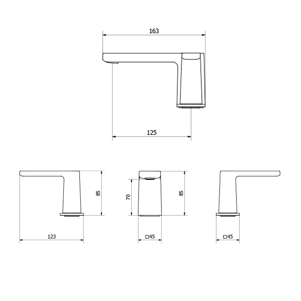 Crosswater Marvel 3 Hole Basin Mixer Tap - Chrome