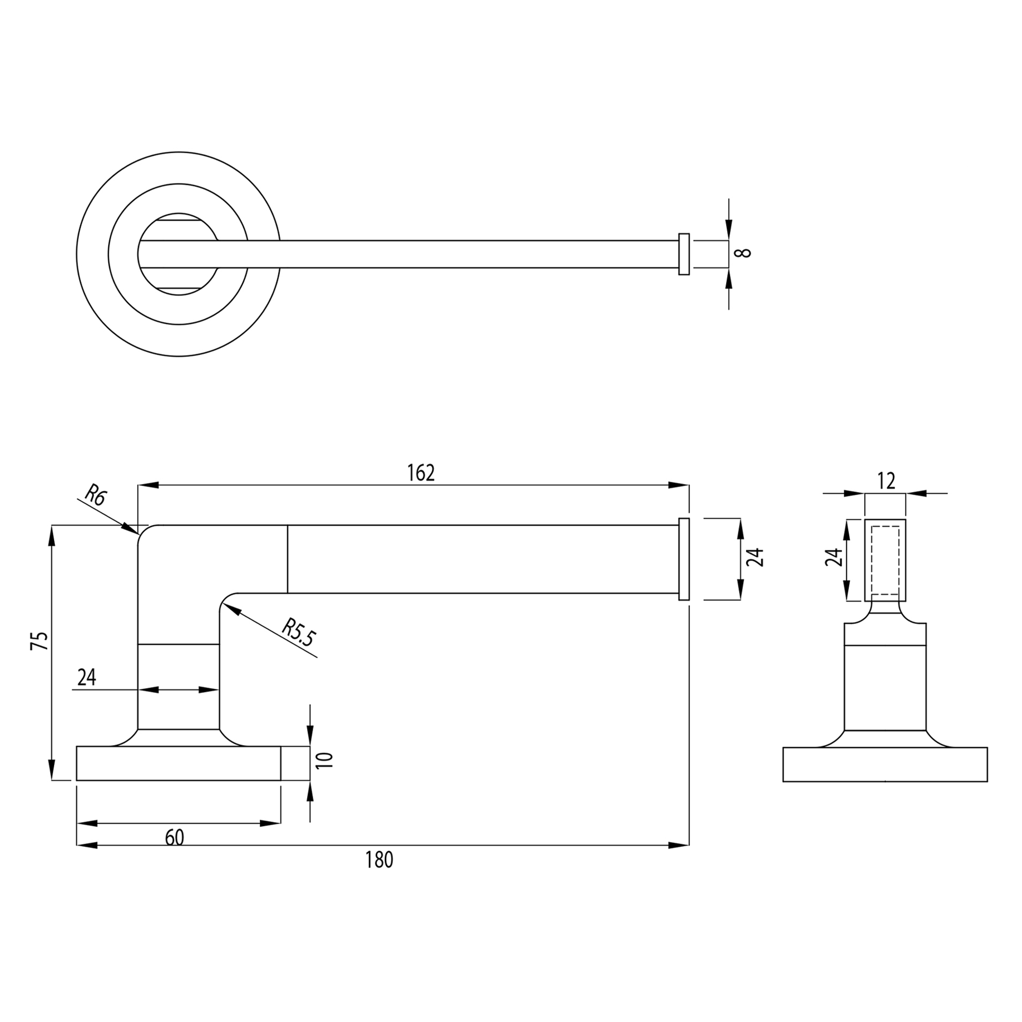 Origins Living Baxter Brushed Brass Open Toilet Roll Holder