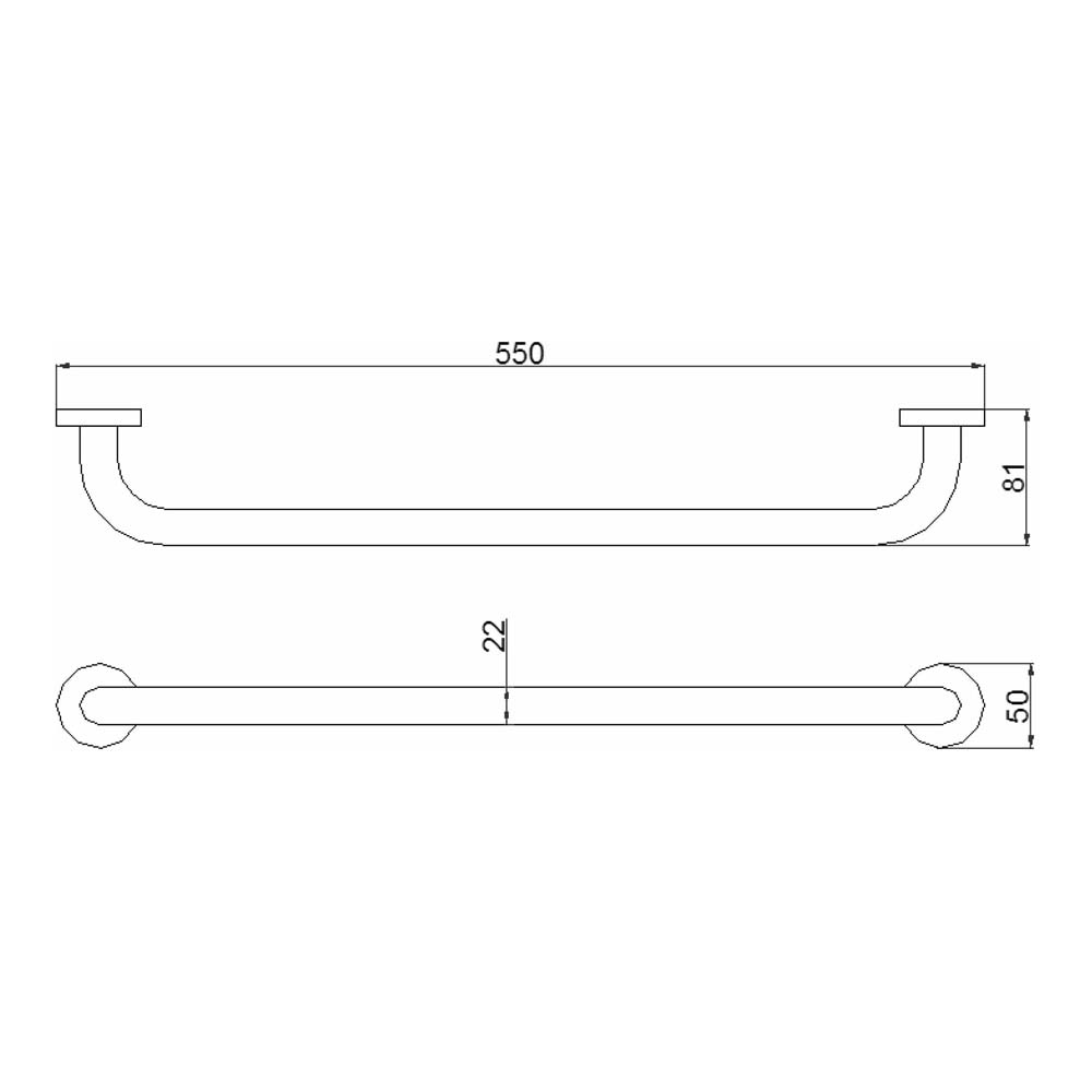Crosswater Central 550mm Towel Rail