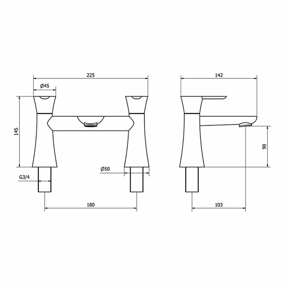 Vellamo Scene Bath Filler Tap
