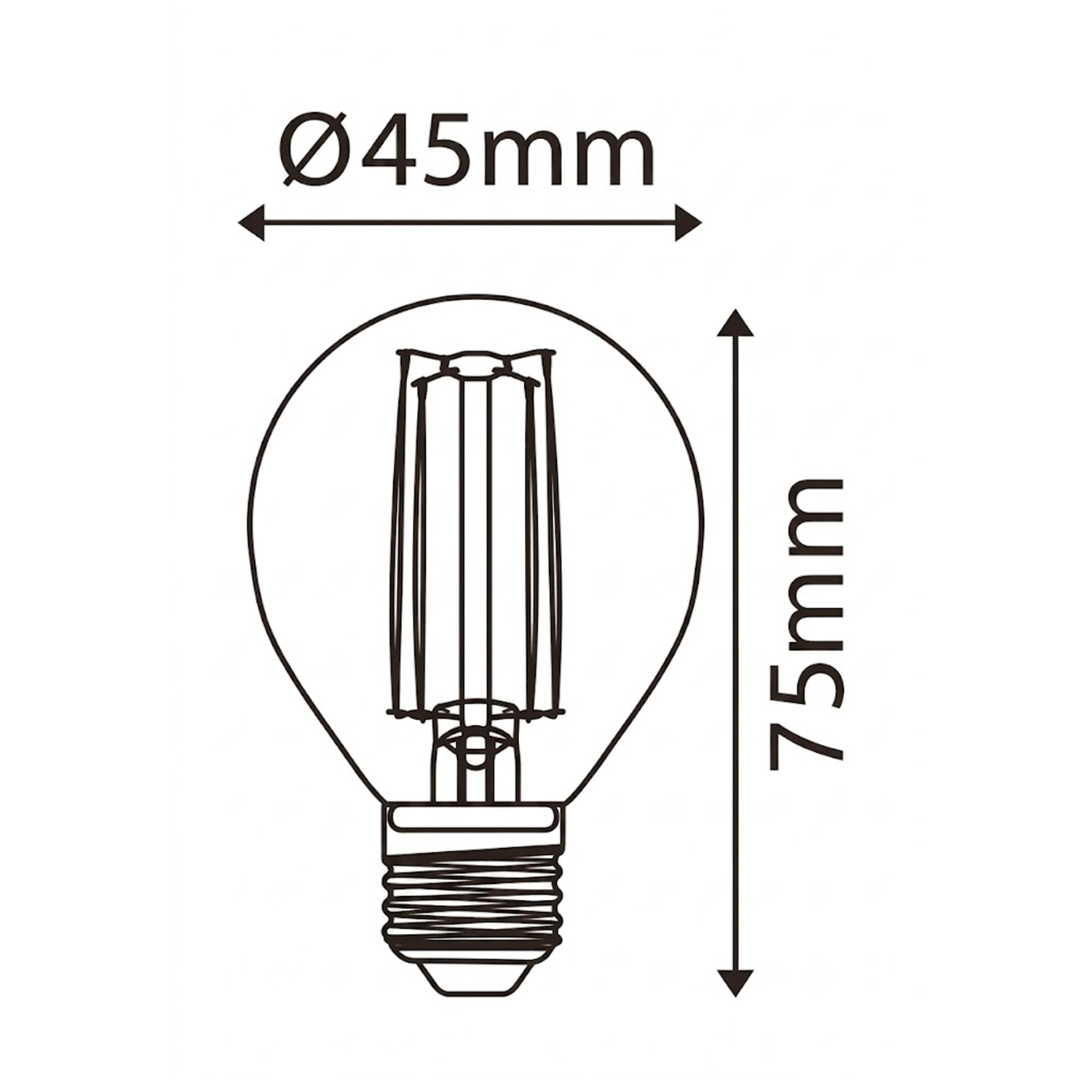 Drench E27 Golf Ball Warm White 6W LED Bulb