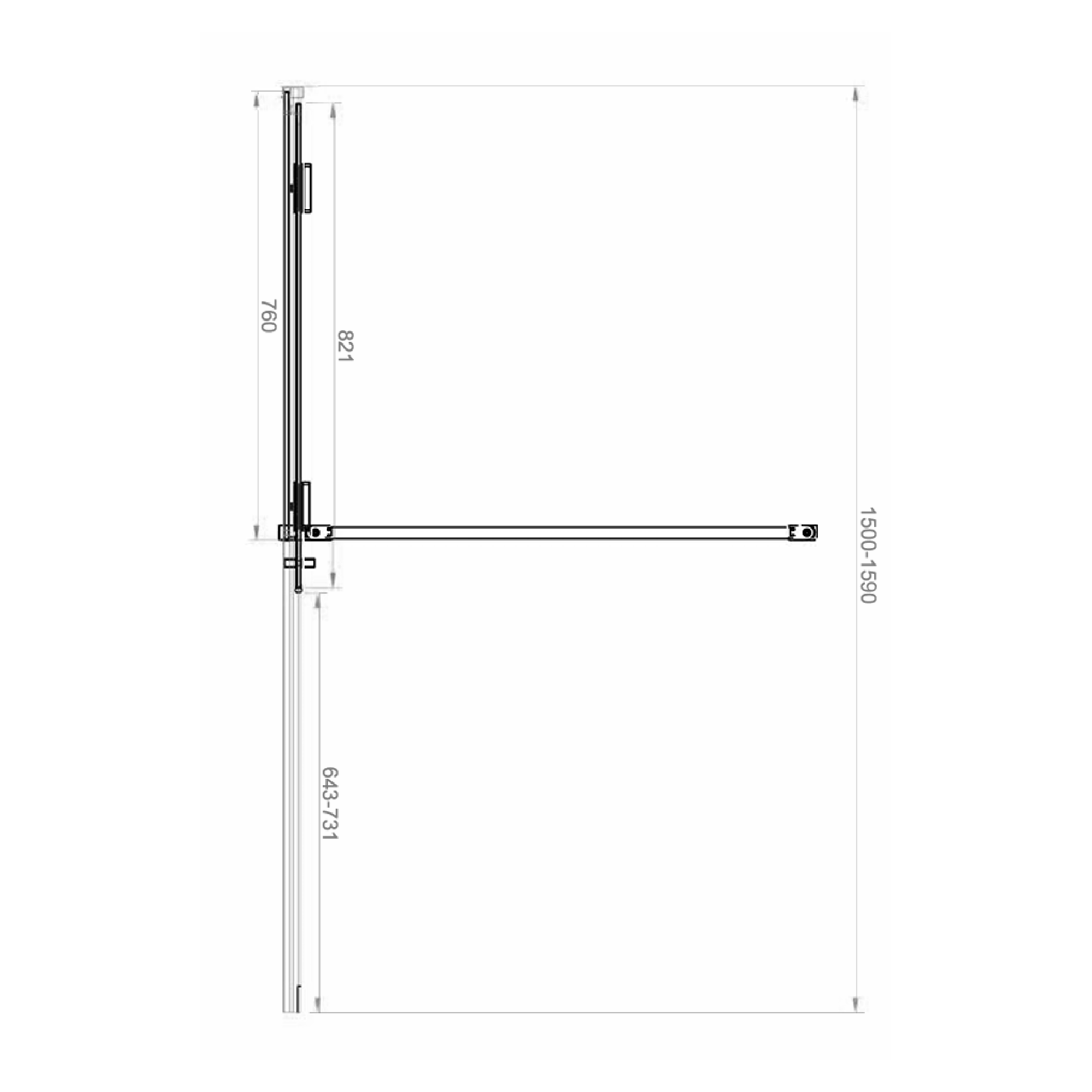 Harbour Momentum 8mm Easy Clean 2m Tall Sliding or Wetroom Shower Door & Optional Side Panel - Brushed Brass