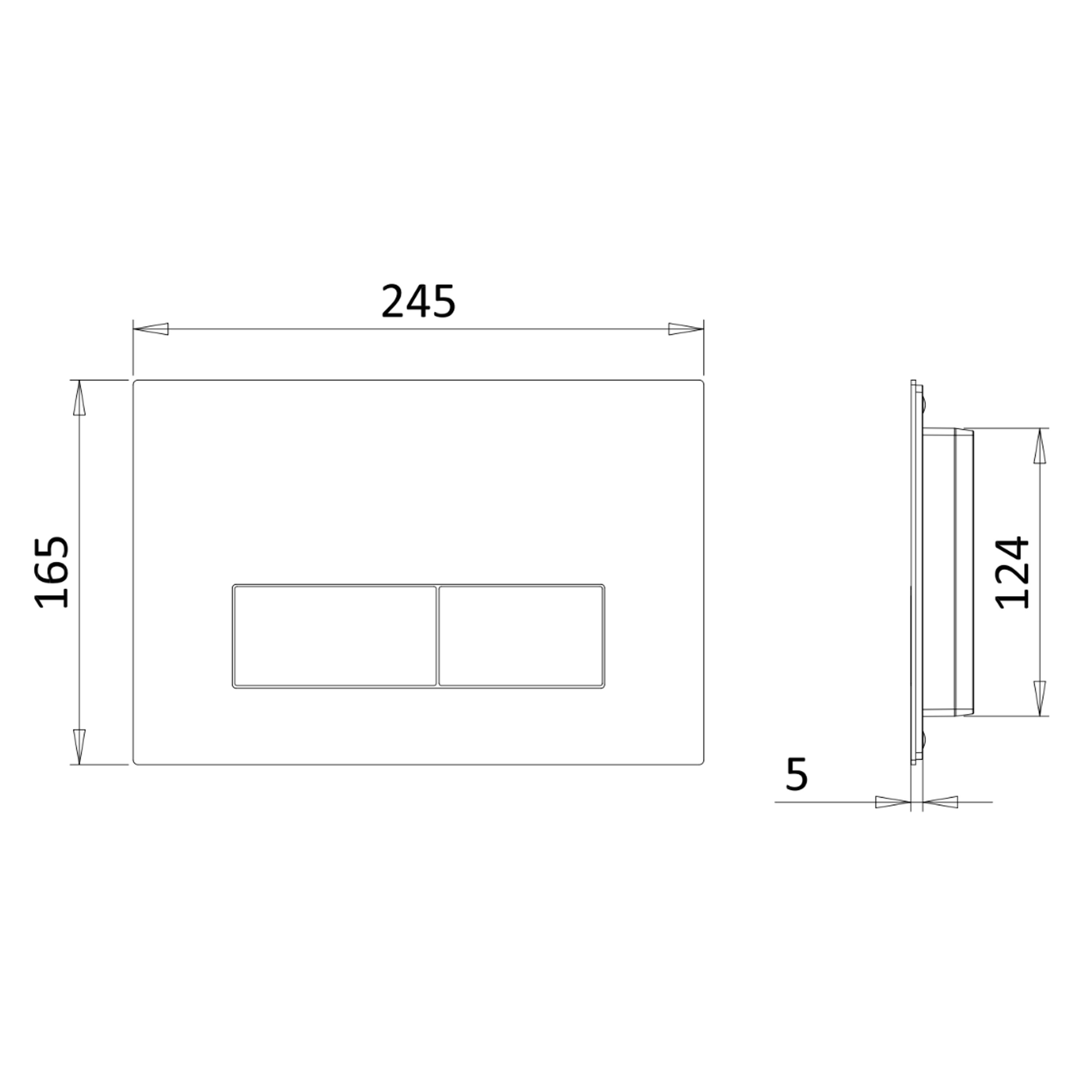 Crosswater MPRO Stainless Steel Flush Plate