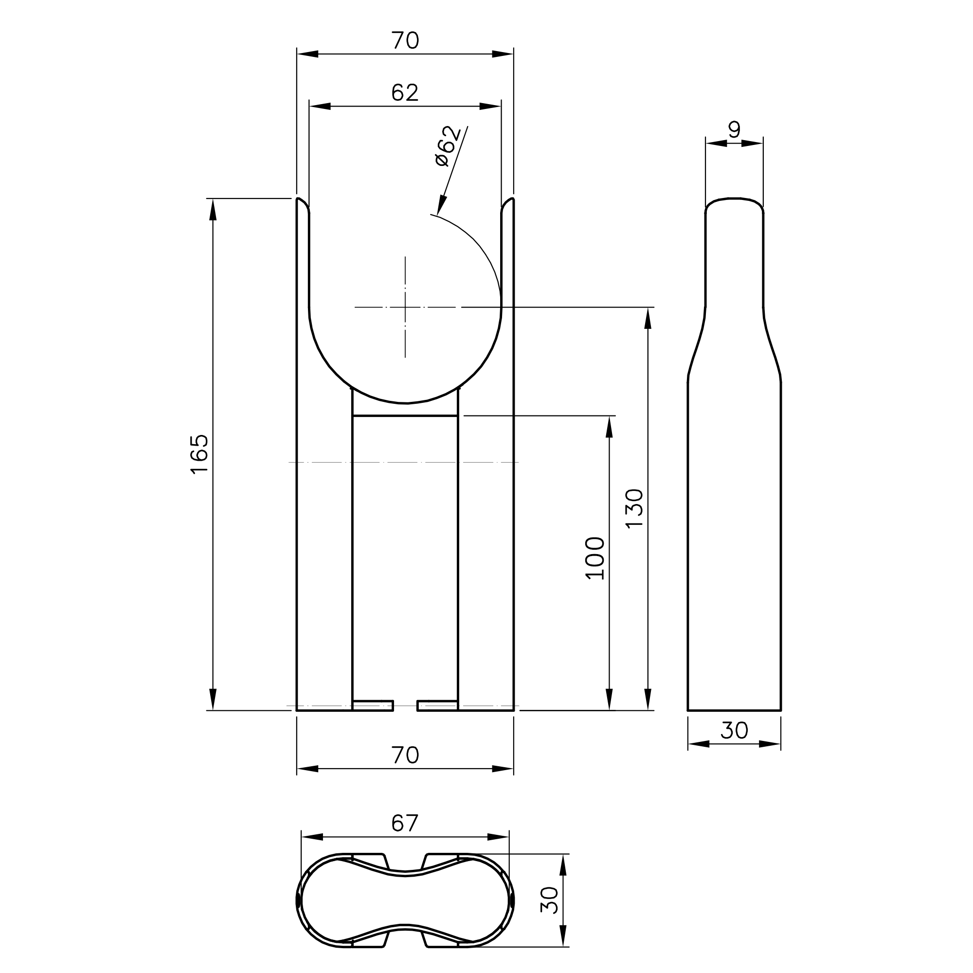 EliteHeat Column Traditional Radiator Floor Mounted Leg