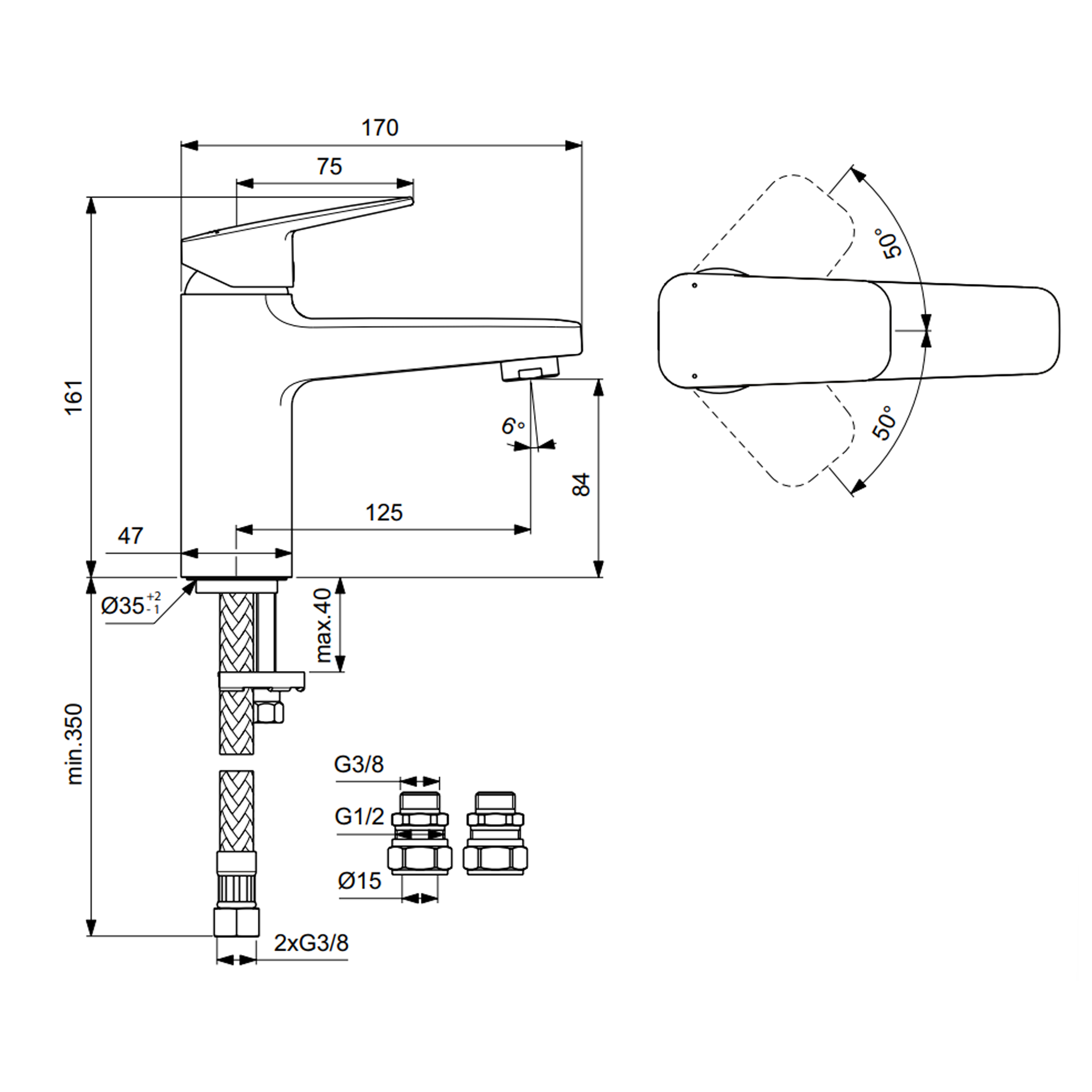 Ideal Standard Ceraplan Bath Filler Tap