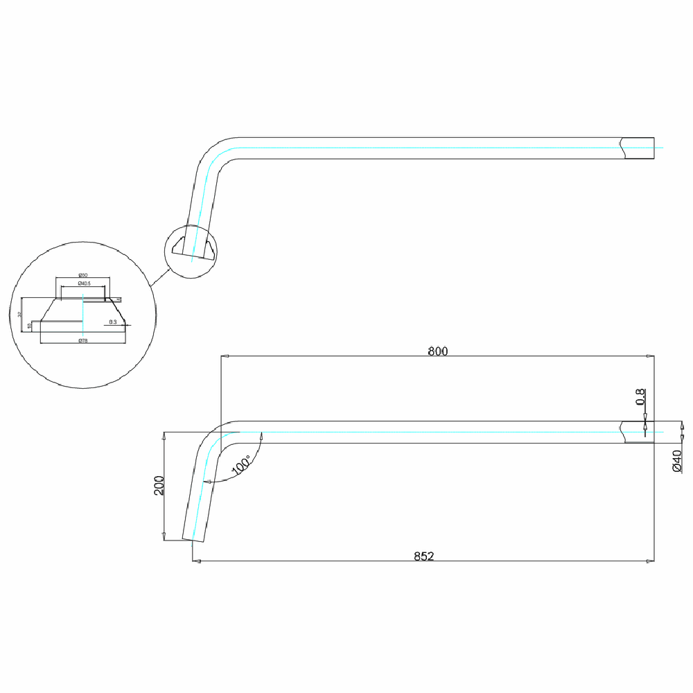 Burlington Bath P Trap Connection Pipe