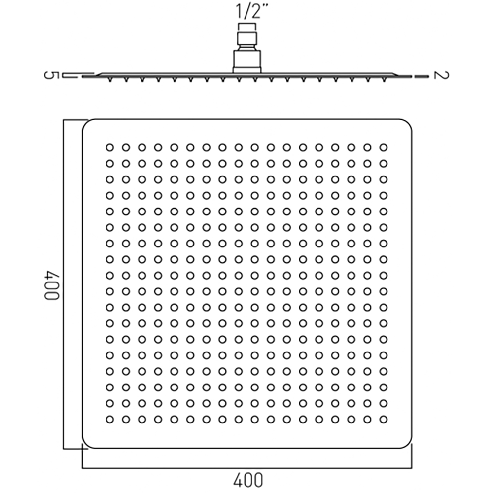 Vado Aquablade Slimline Square Shower Head
