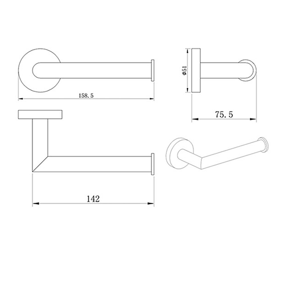 Deacon Toilet Roll Holder