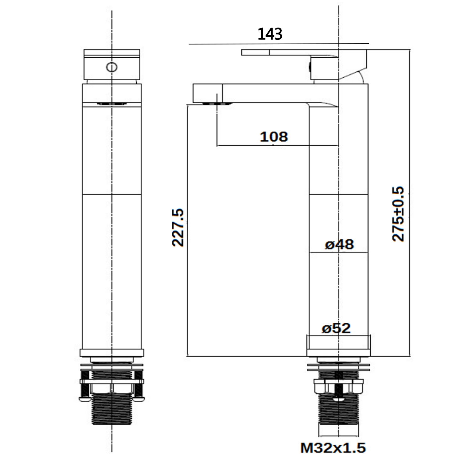 Vellamo Connect Tall Basin Mixer Tap