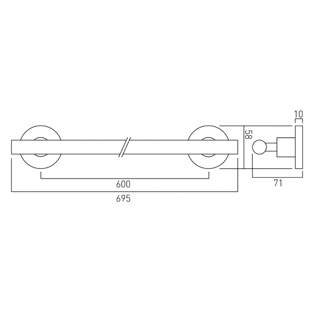 Vado Elements Towel Rail - 695mm
