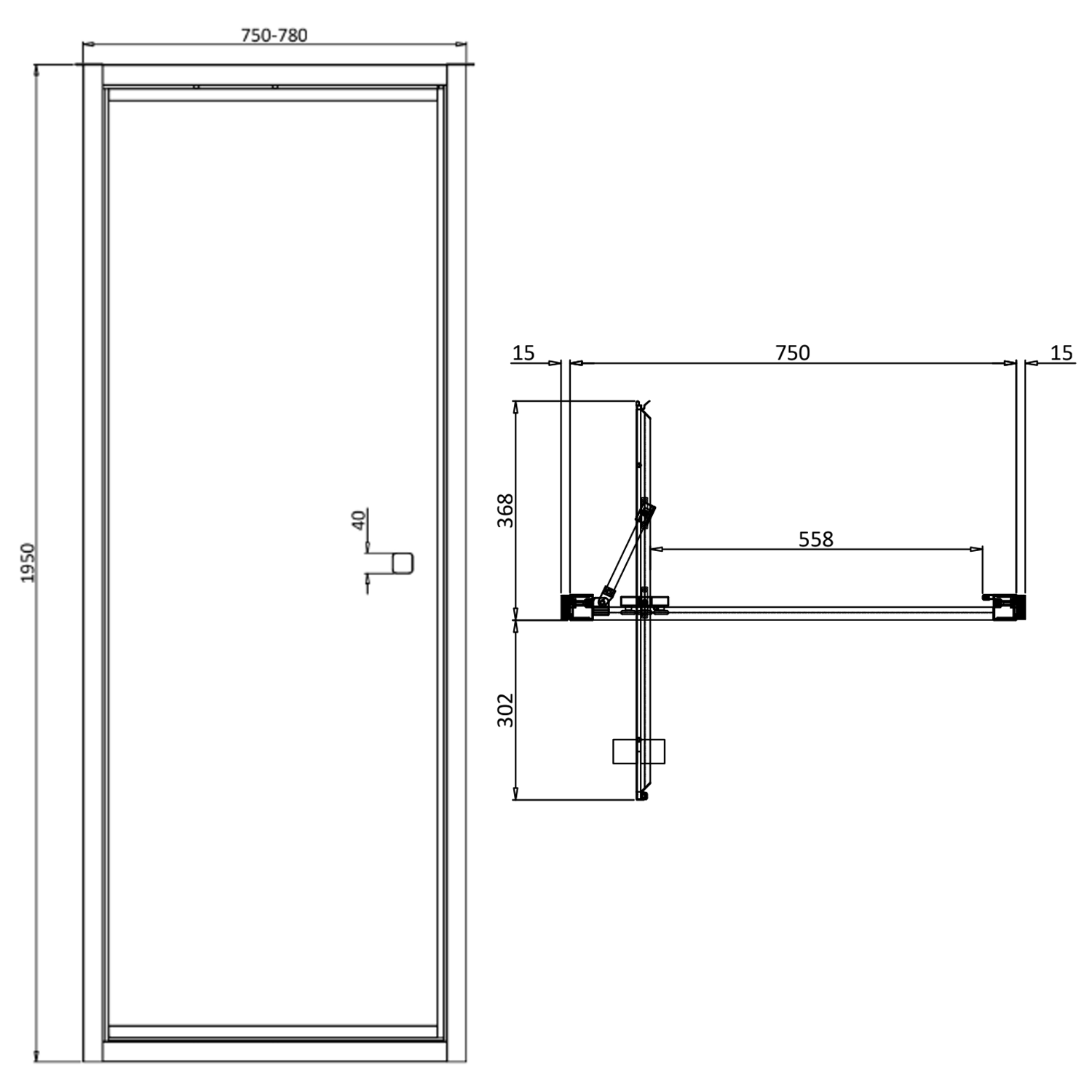 Crosswater Clear 6 6mm Infold Shower Door & Optional Side Panel