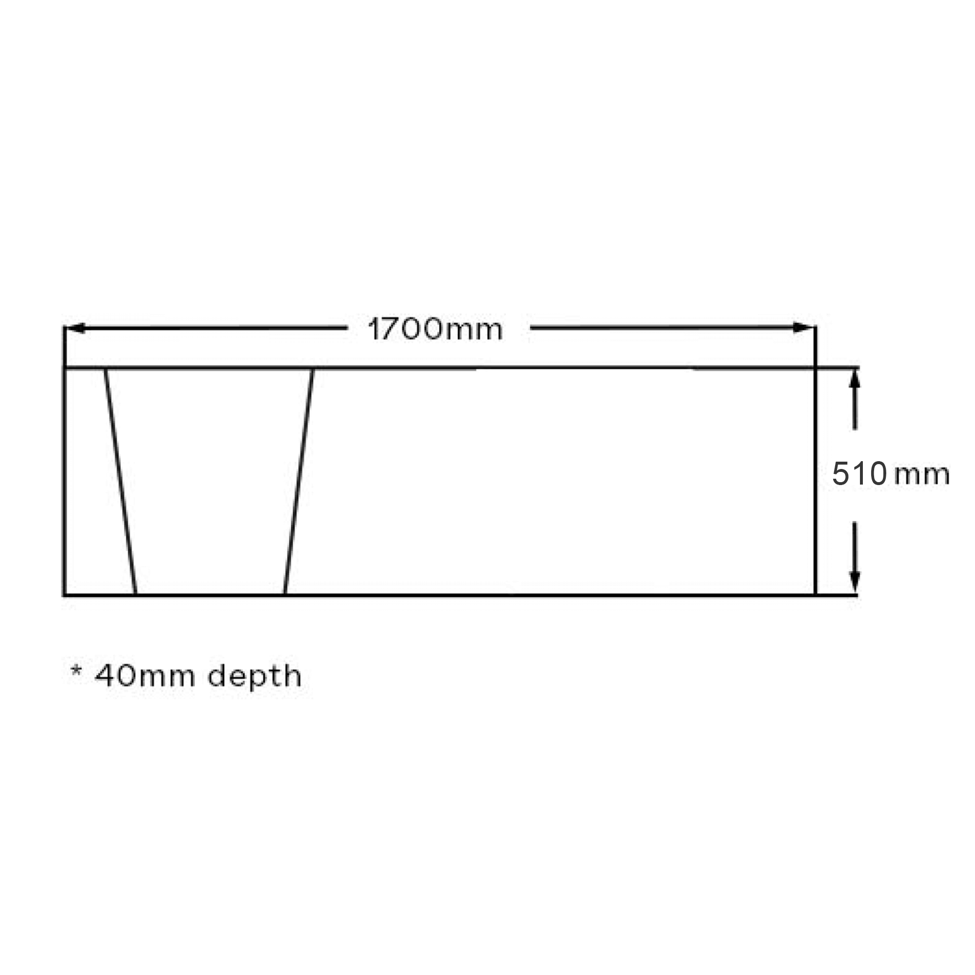 Imex Premiercast Arco Reinforced Side Panel (Right or Left Hand) -1700 x 510mm