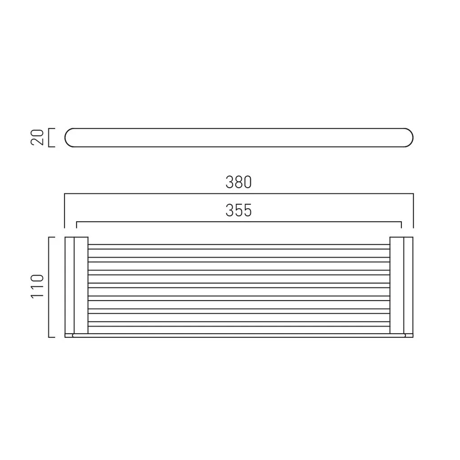 Vado Individual Photon 380mm Shelf