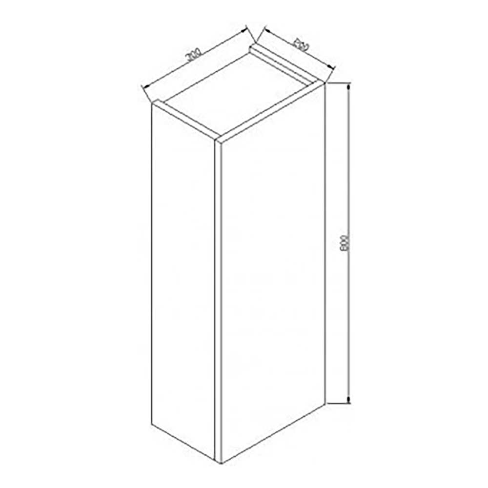 Imex Xcite Wall Mounted Side Storage Unit - Light Oak