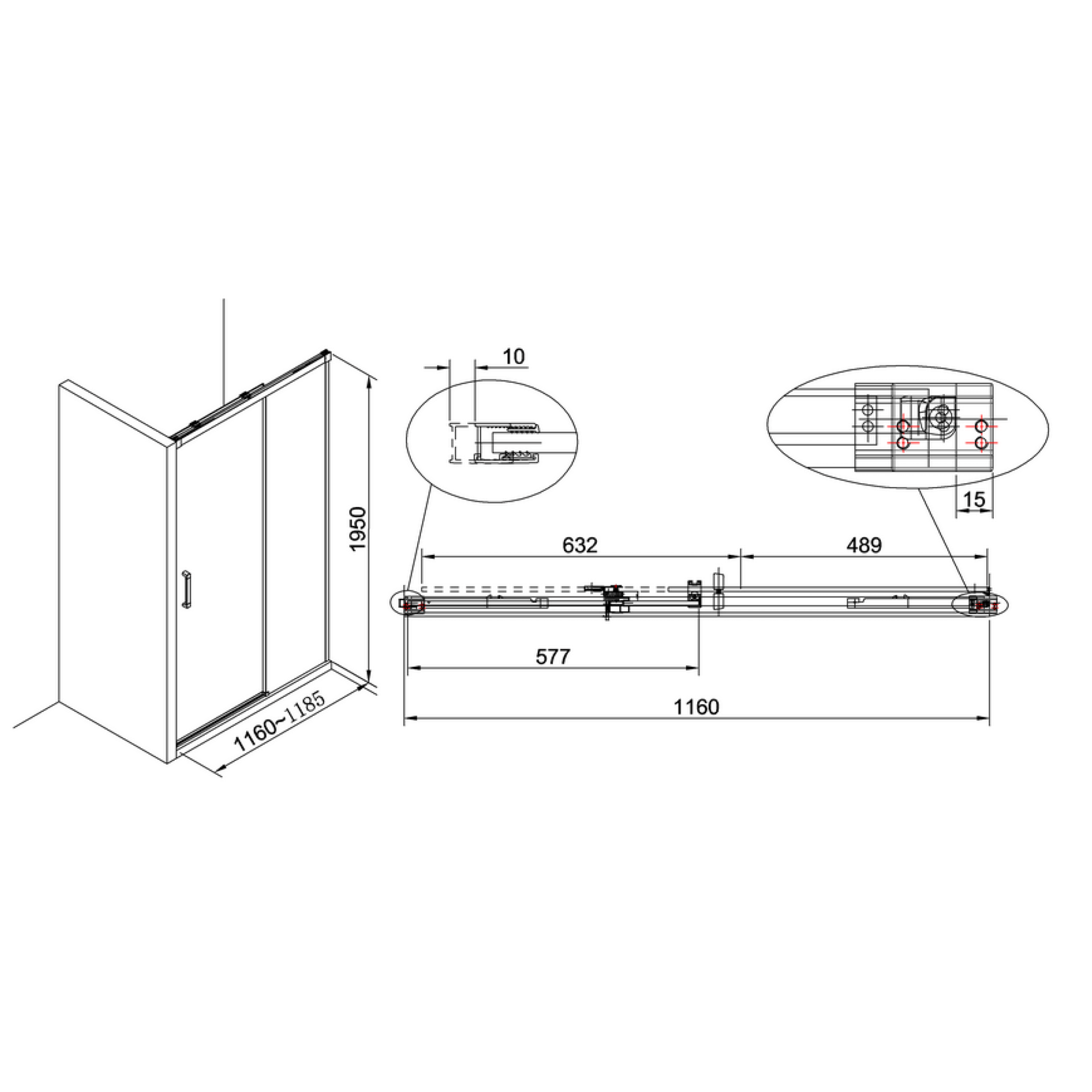 Crosswater Design Soft Close Sliding Shower Door & Optional Side Panel