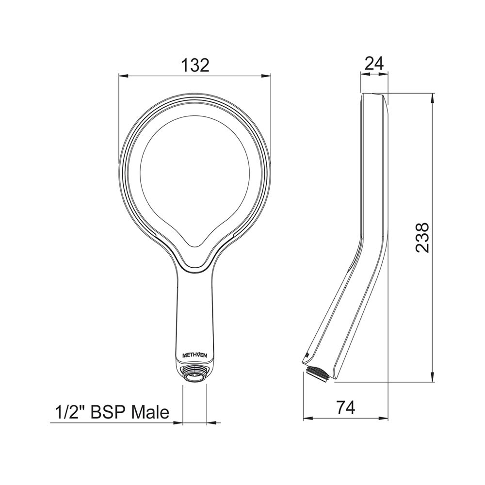 Methven Aurajet Aio Shower Handset - Chrome