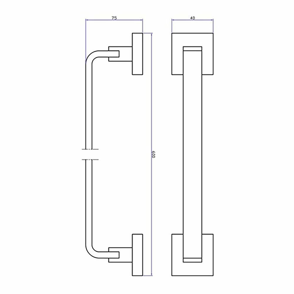 Crosswater Zeya 600mm Towel Rail