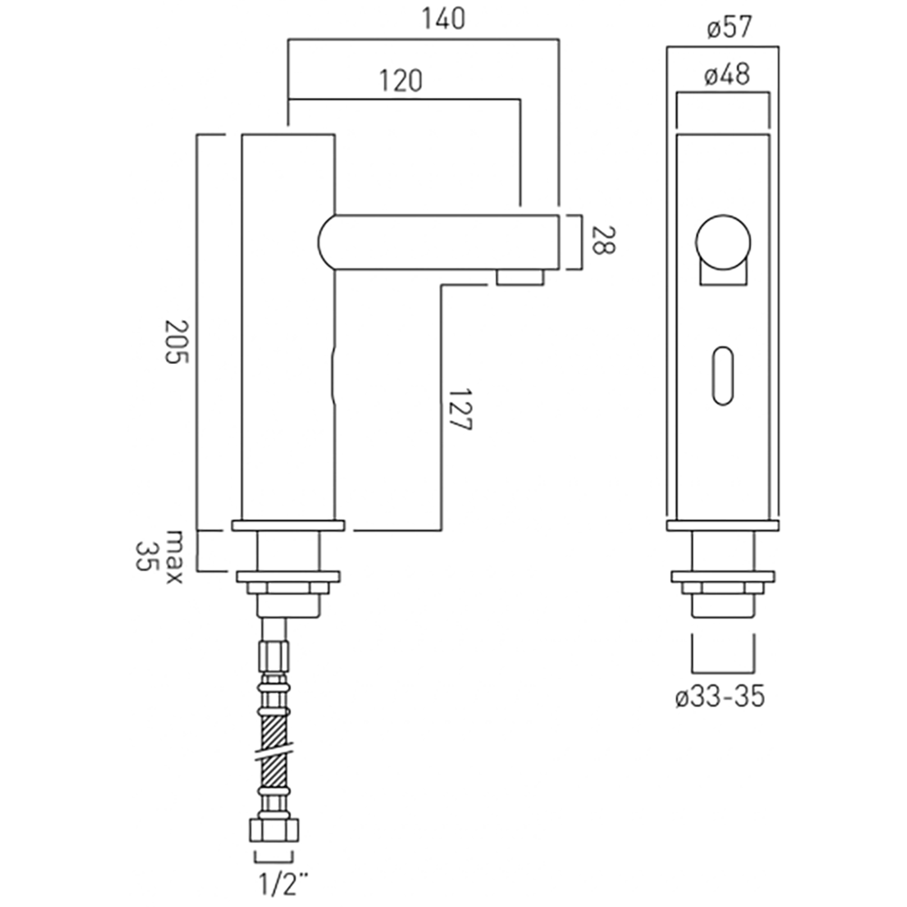 Vado i-Tech Zoo Infrared Mono Basin Mixer Tap
