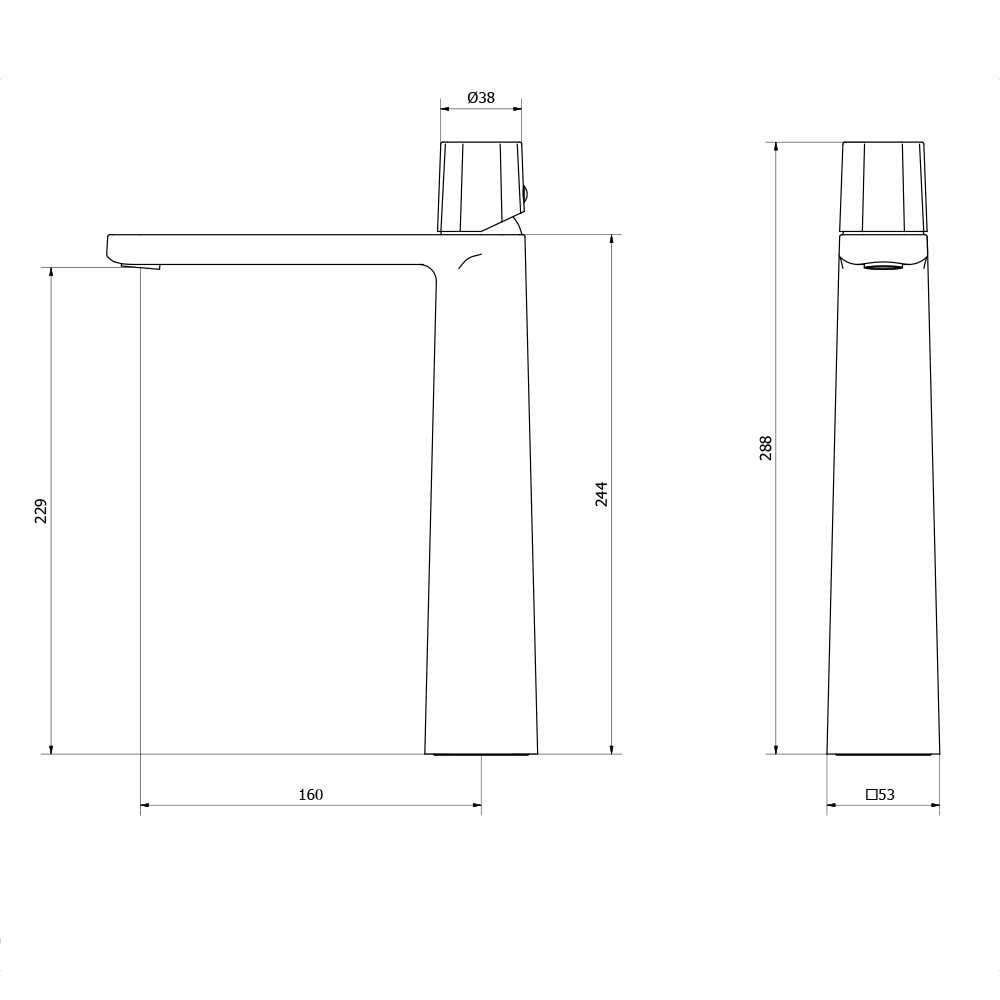 Crosswater Marvel Tall Basin Mixer Tap - Chrome