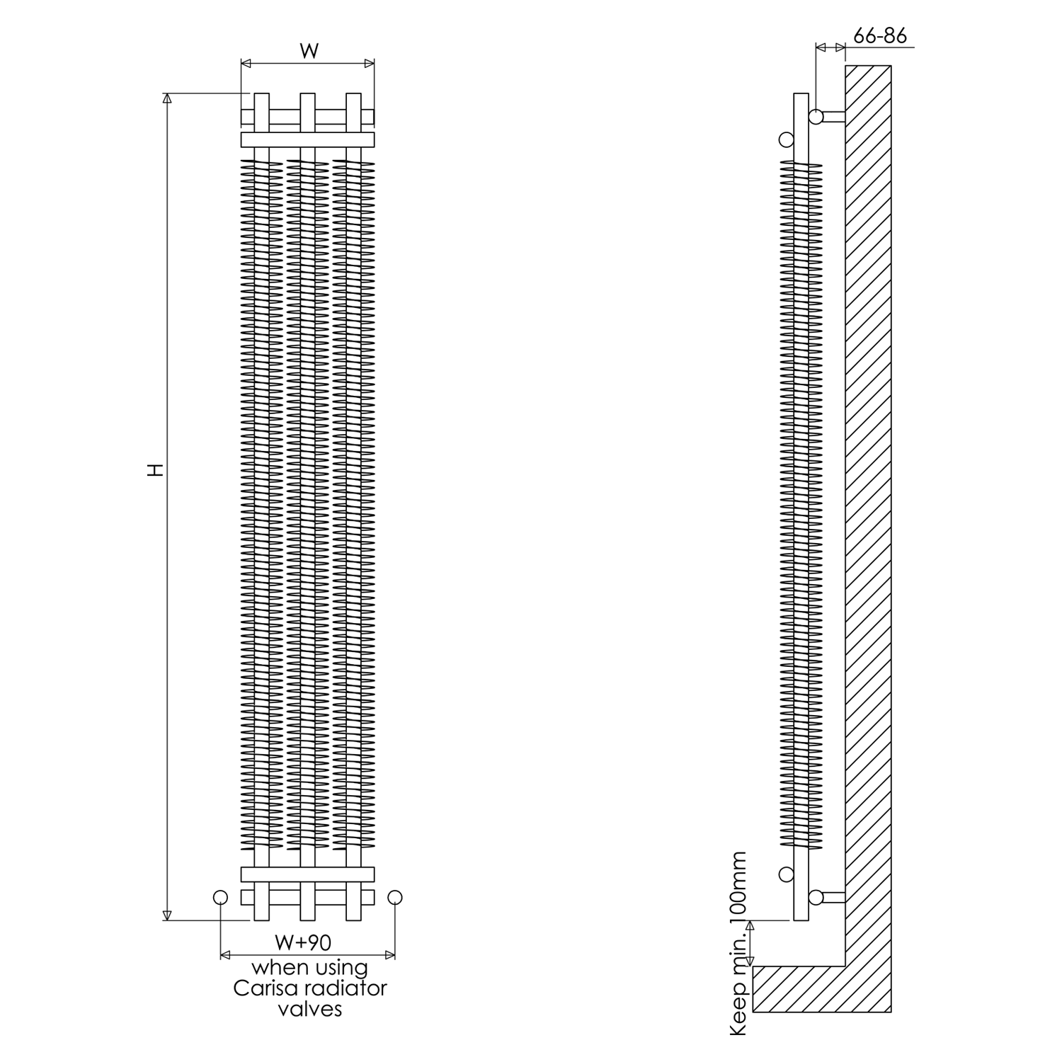 Carisa Dora Vertical Designer Radiator