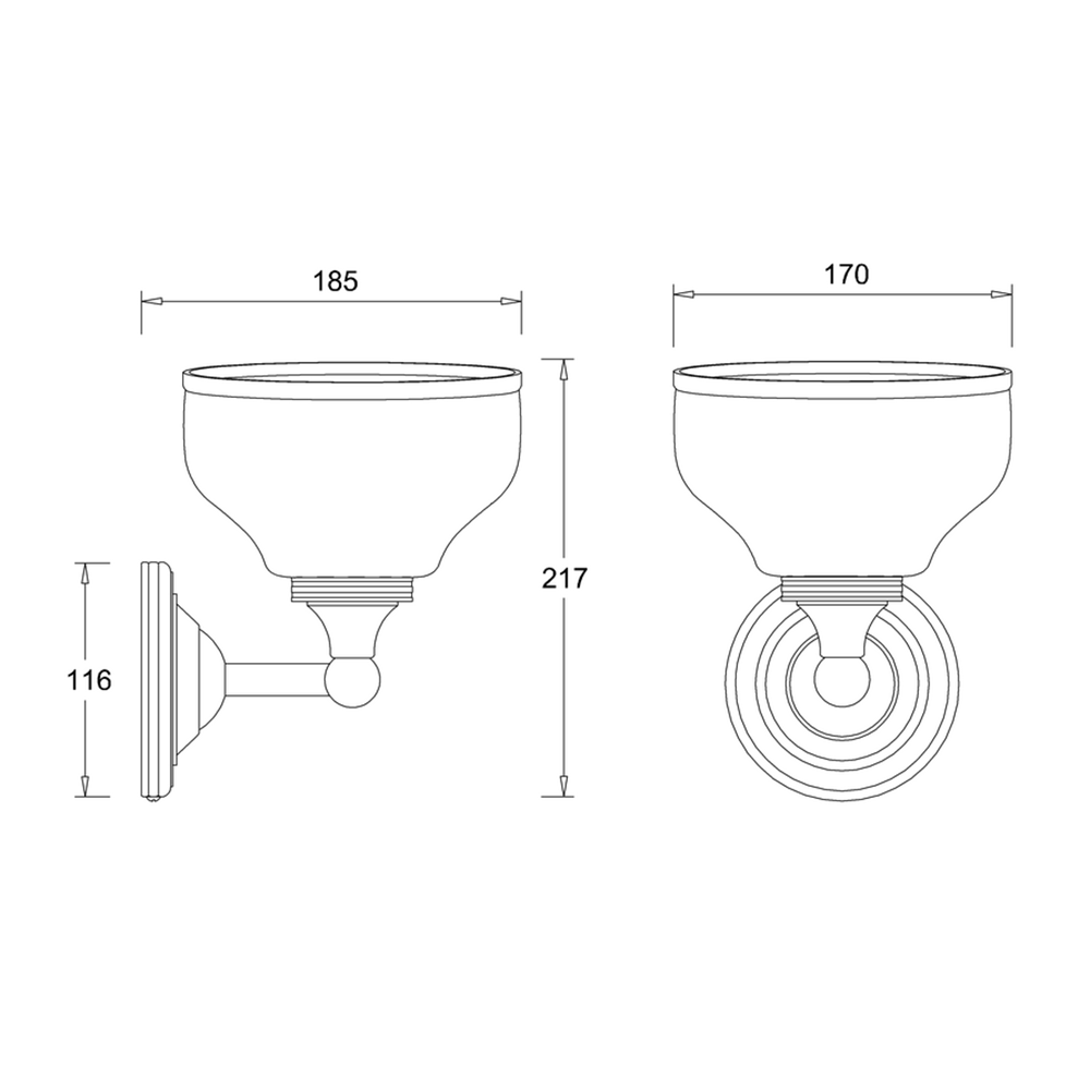 Burlington Wall Light with Frosted Glass Cup Shade