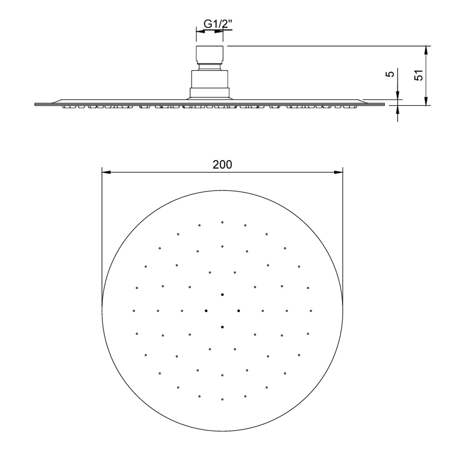 Villeroy & Boch Universal Stainless Steel Round Shower Head