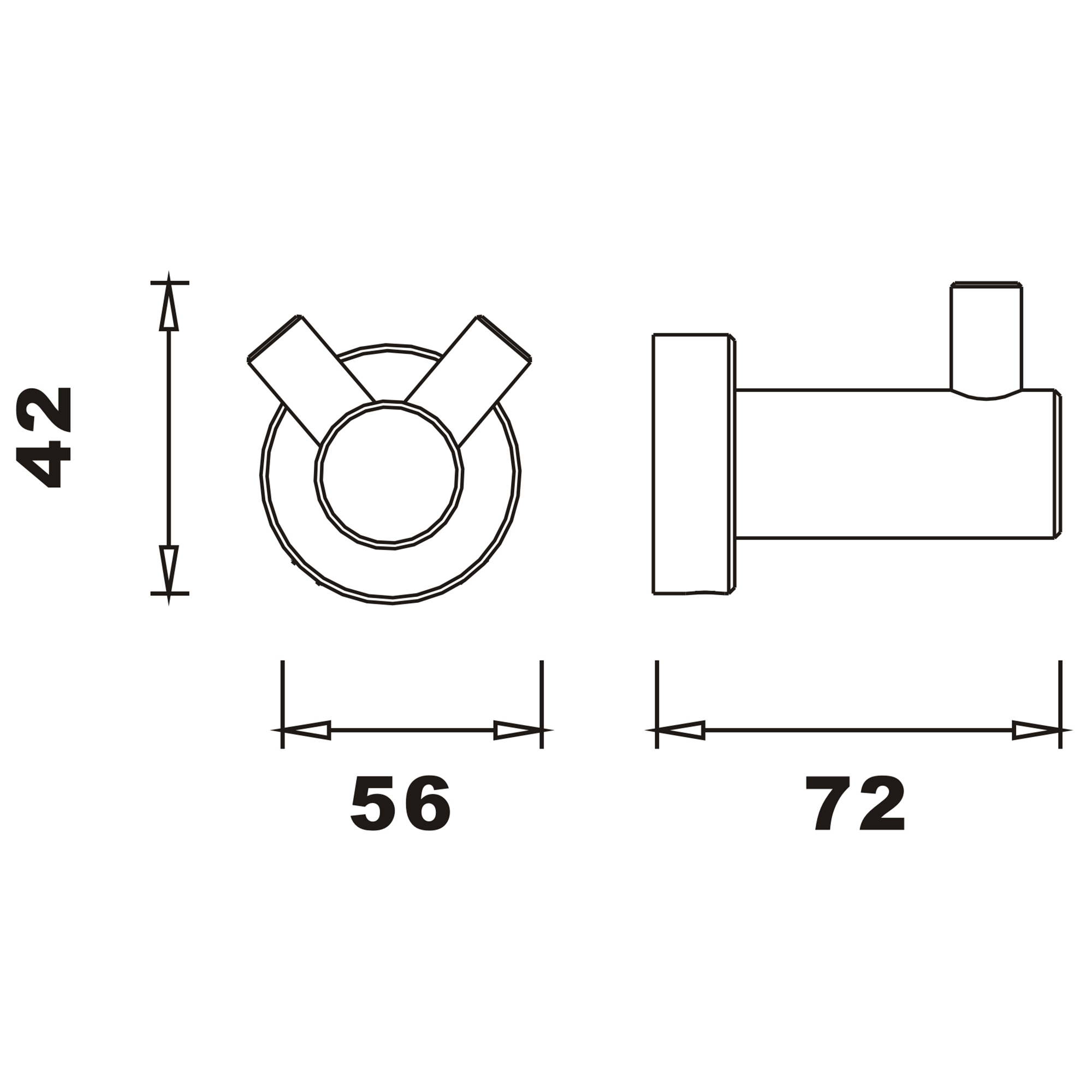 Harbour Clarity Robe Hook - Brushed Brass