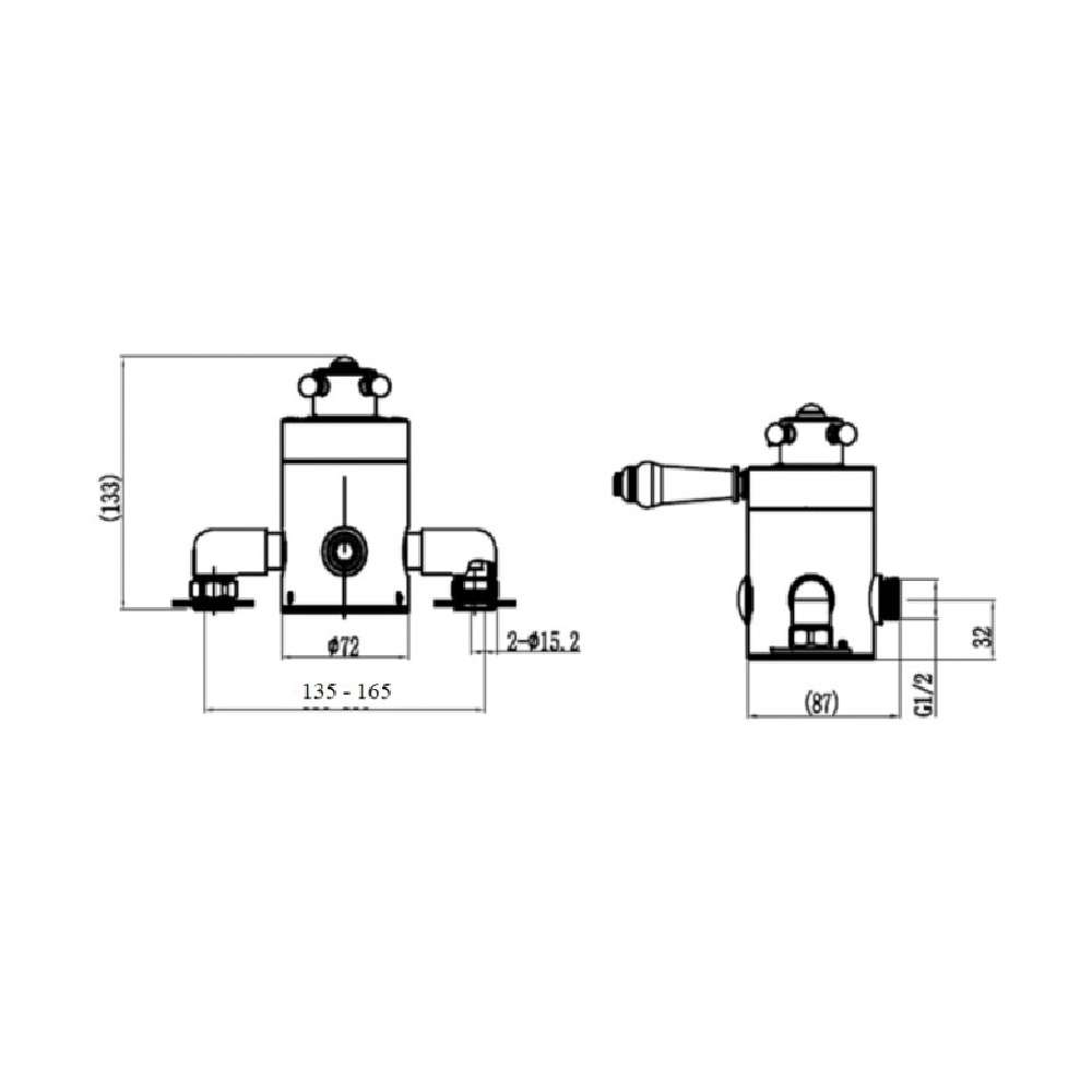 Butler & Rose Victoria Traditional Dual Exposed Thermostatic Shower Valve