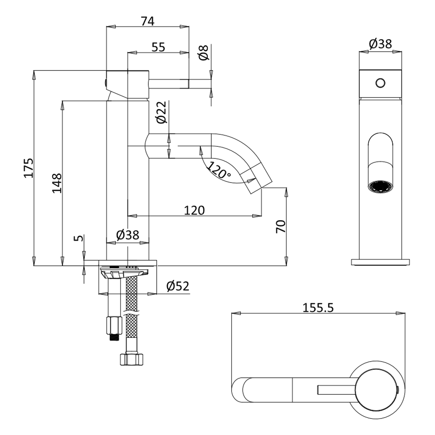 Crosswater MPRO XL Basin Mixer Tap