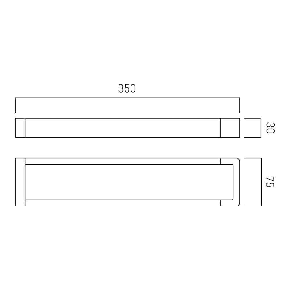 Vado Shama Double Towel Rail - 350mm