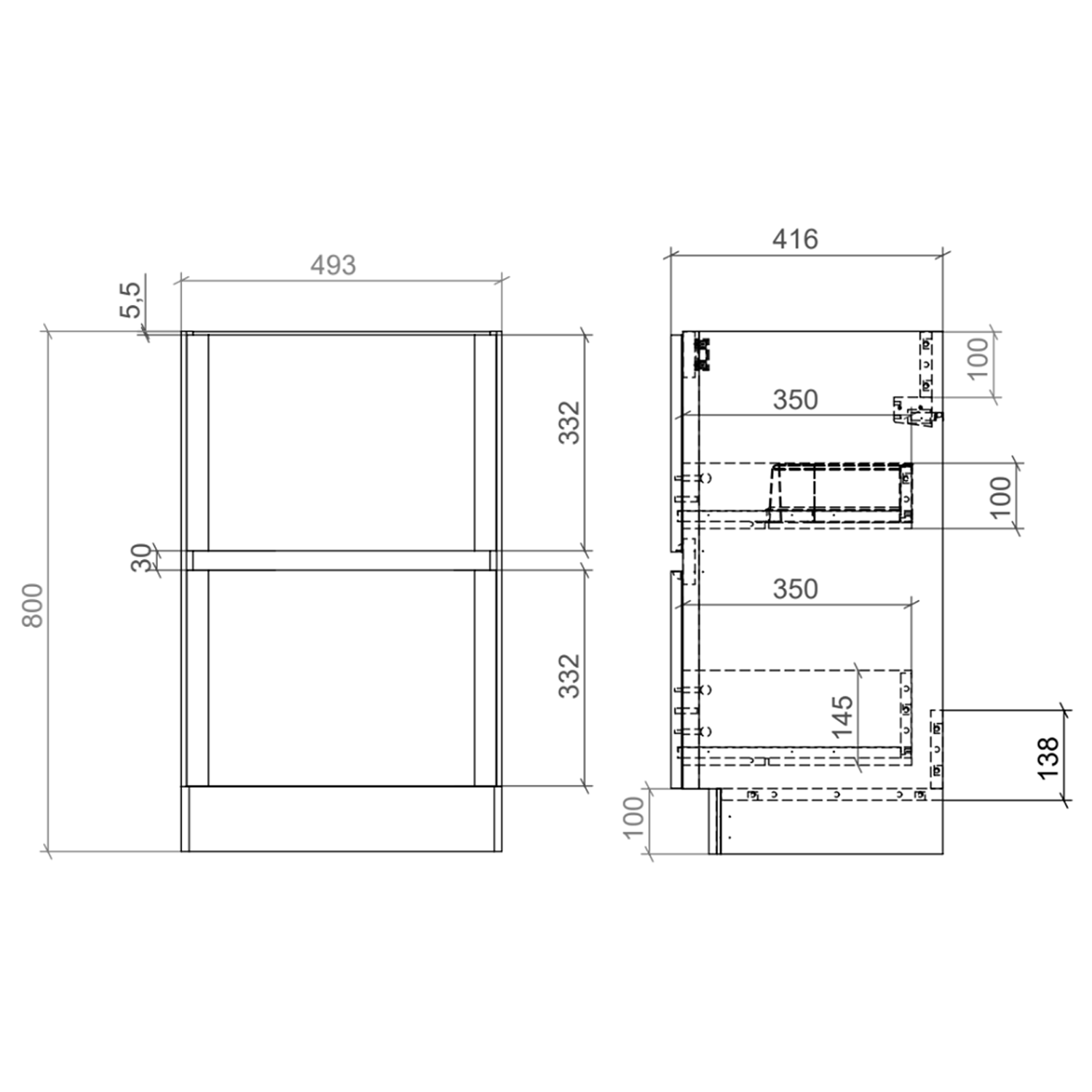 Drench Origin 500mm Floorstanding Vanity Unit & Countertop