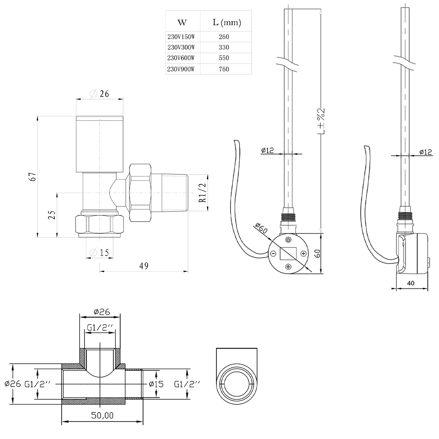 Toasty Chrome Dual Fuel Kit With Digital Element, Valves And T-Piece