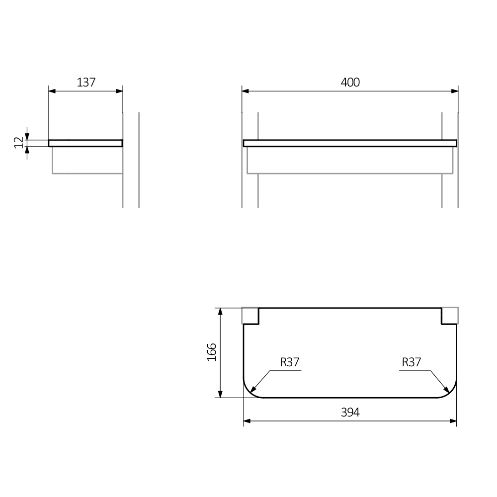 Crosswater Artist FSC Solid Oak Towel Warmer Shelf