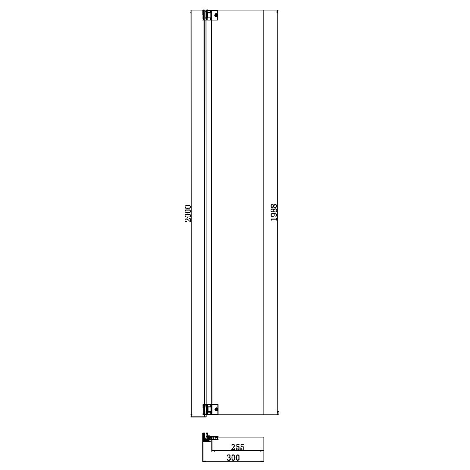 Harbour i8 Easy Clean Brushed Brass 6mm Flipper Return Panel