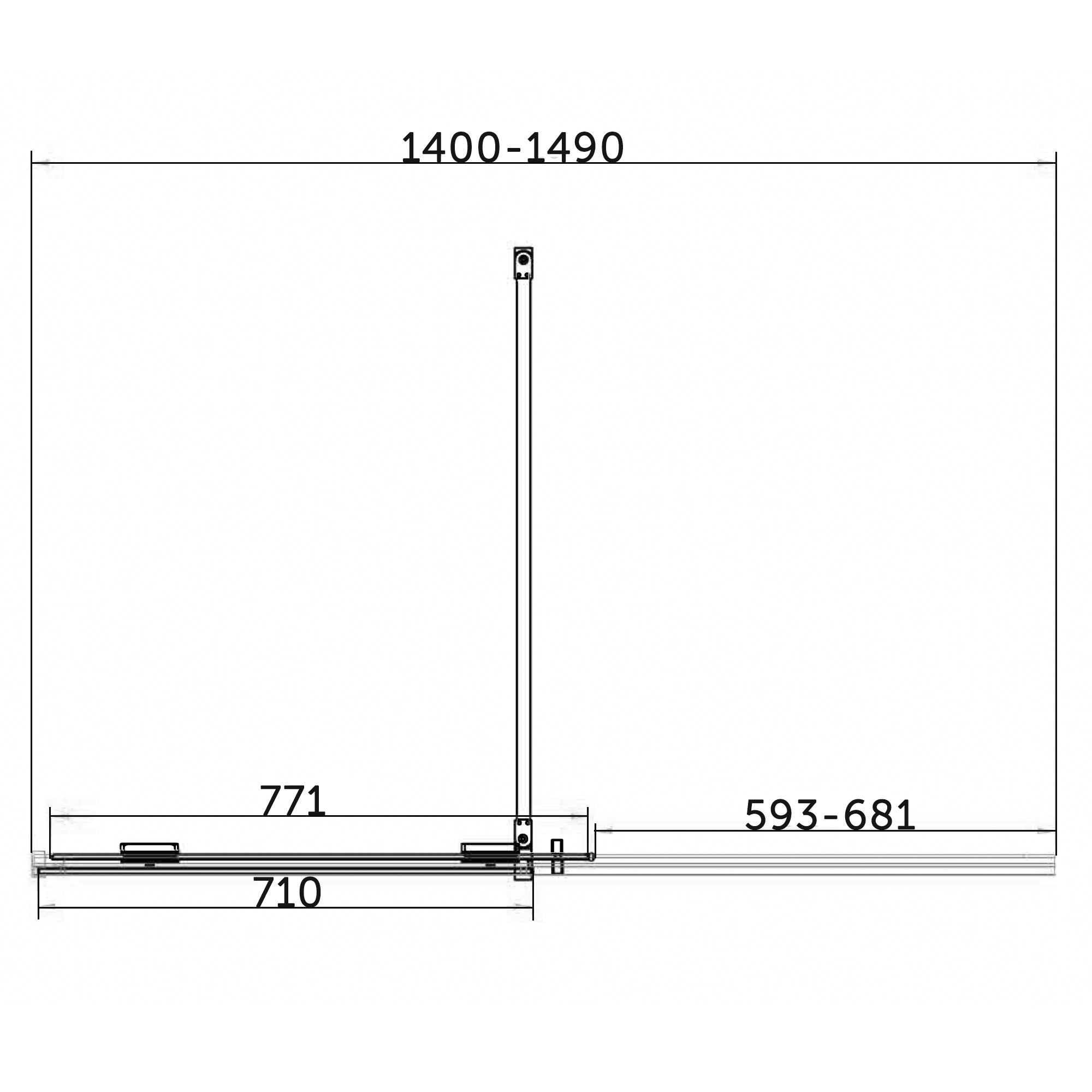 Harbour Momentum 8mm Easy Clean 2m Tall Sliding or Wetroom Shower Door & Optional Side Panel - Matt Black