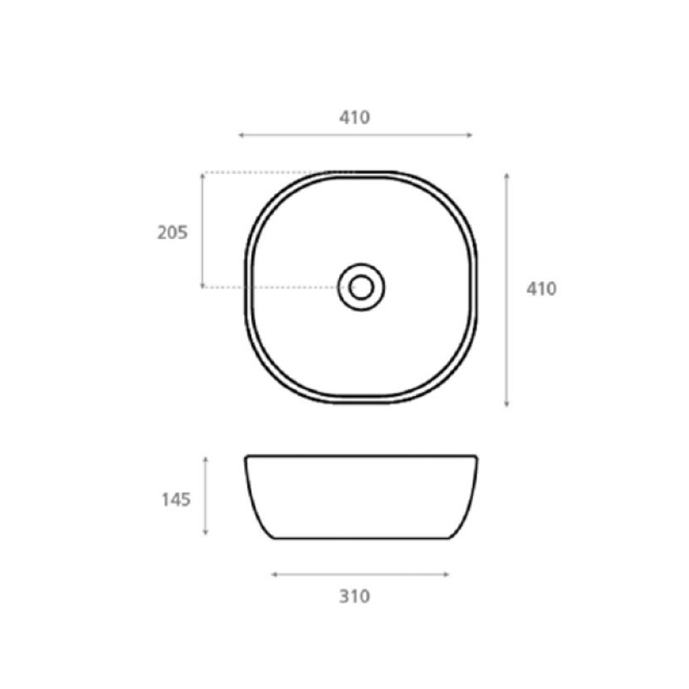 Crosswater Real Square Countertop Basin - 410mm