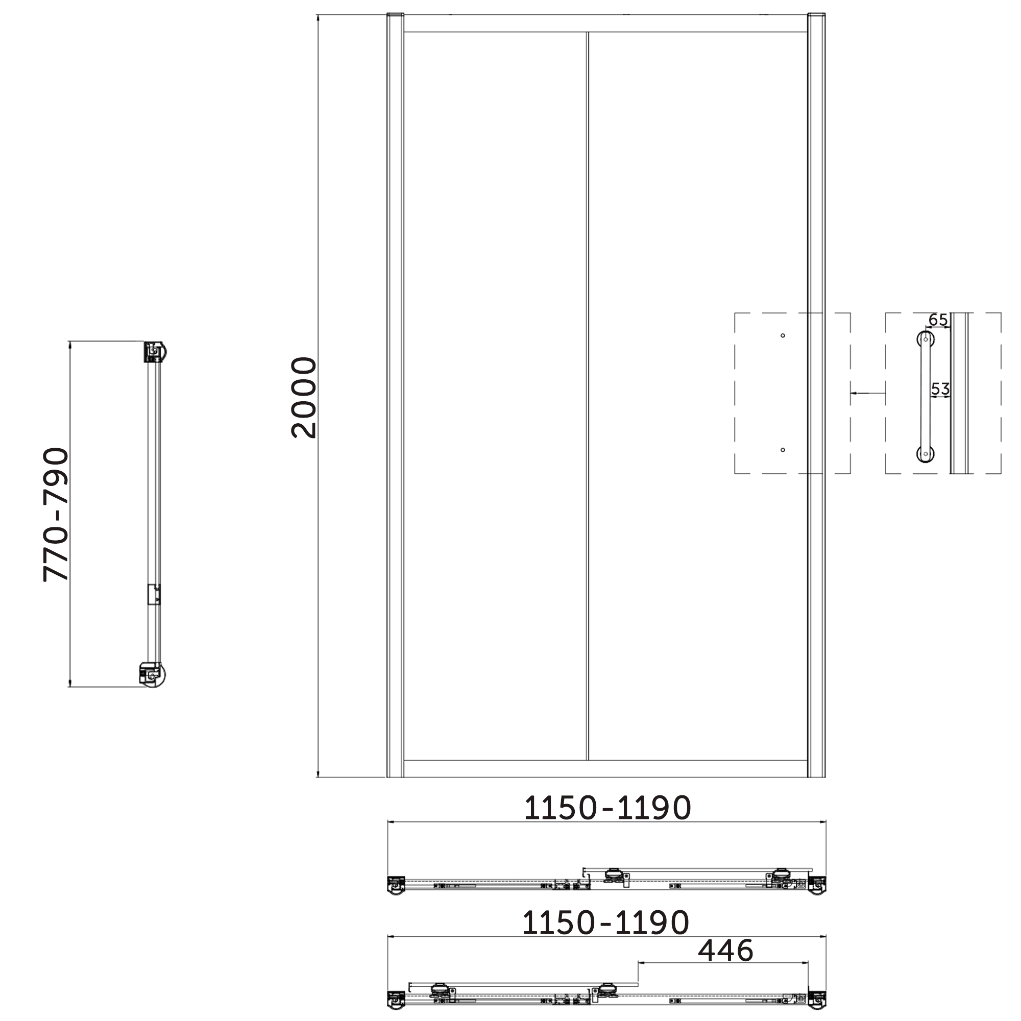 Burlington Classique 1909 8mm Chrome Sliding Shower Door & Optional Side Panel