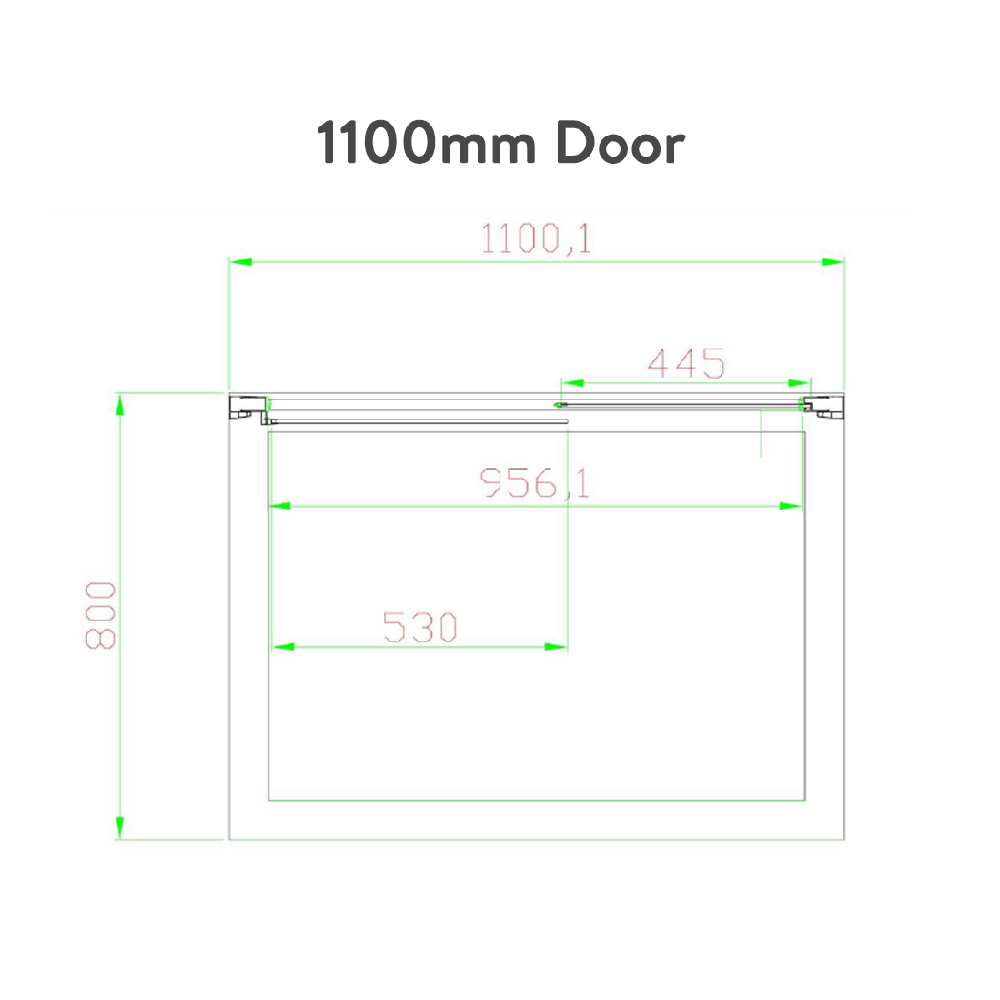 Eastbrook Volente Slider Door with Optional Side Panel