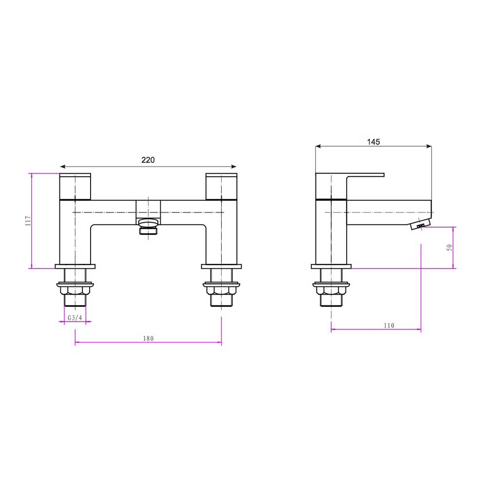 Vellamo Freddie Bath Filler Tap