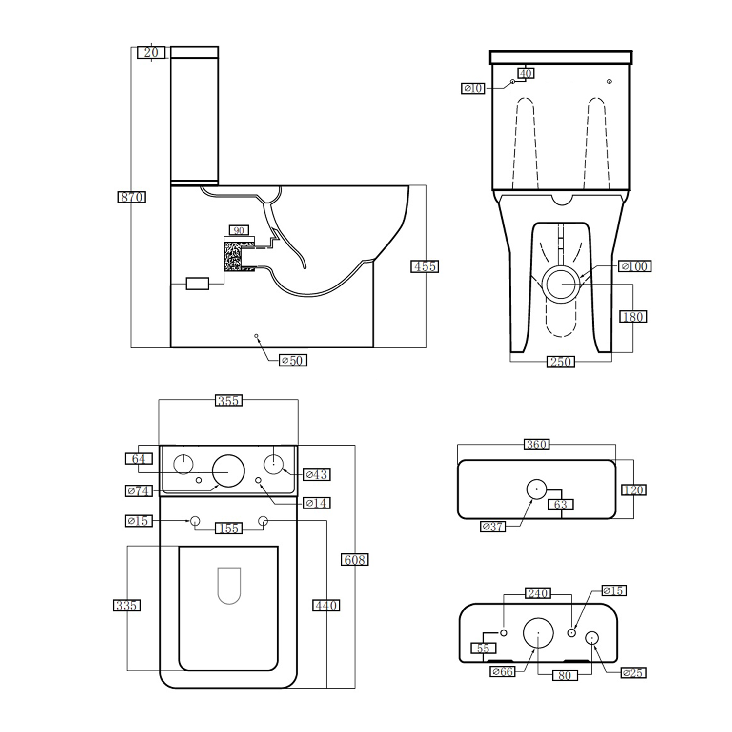 Harbour Alchemy Rimless Back to Wall Comfort Height Toilet & Soft Close Seat