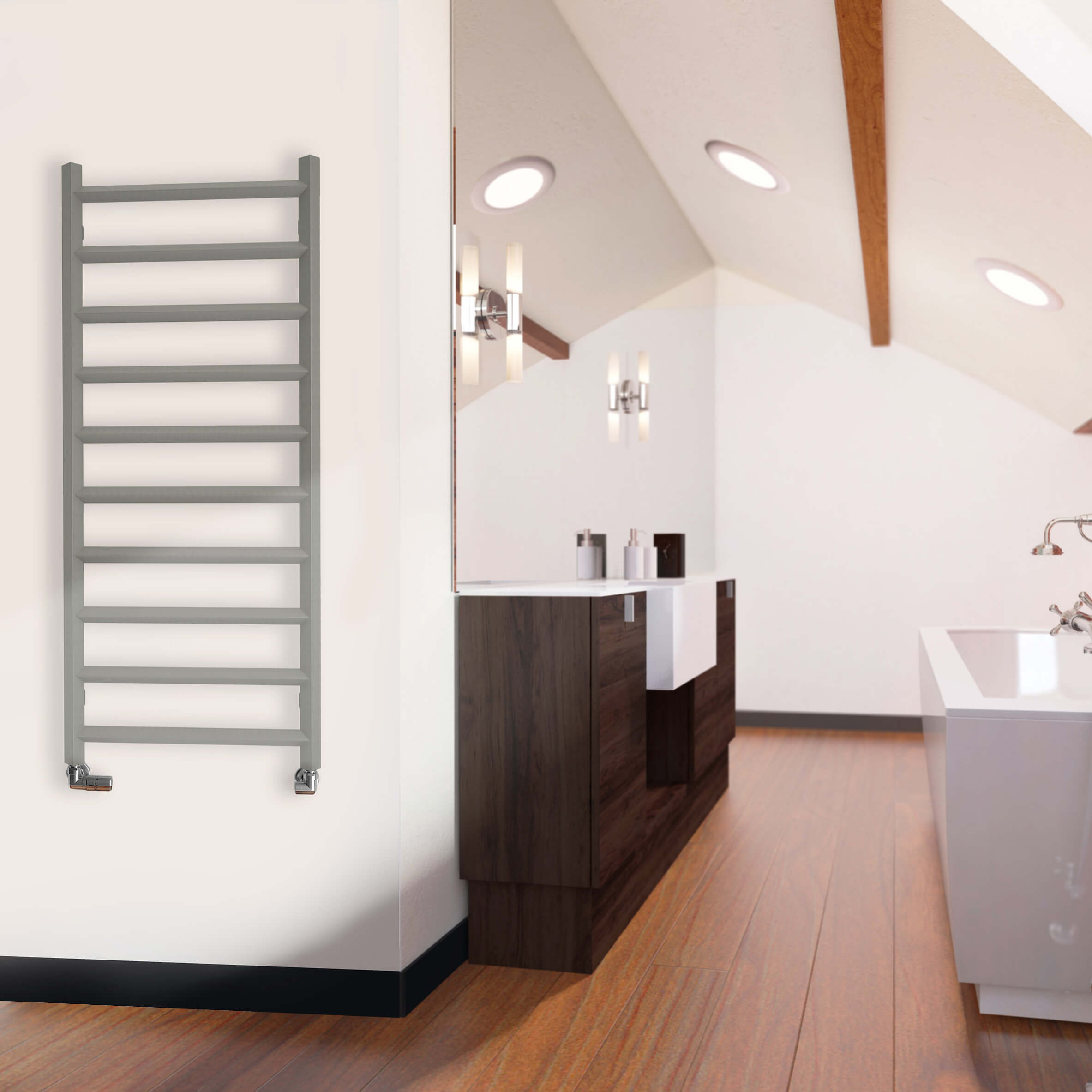 Terma Crystal Ladder Heated Towel Rail - California Beige - 1200 x 500mm
