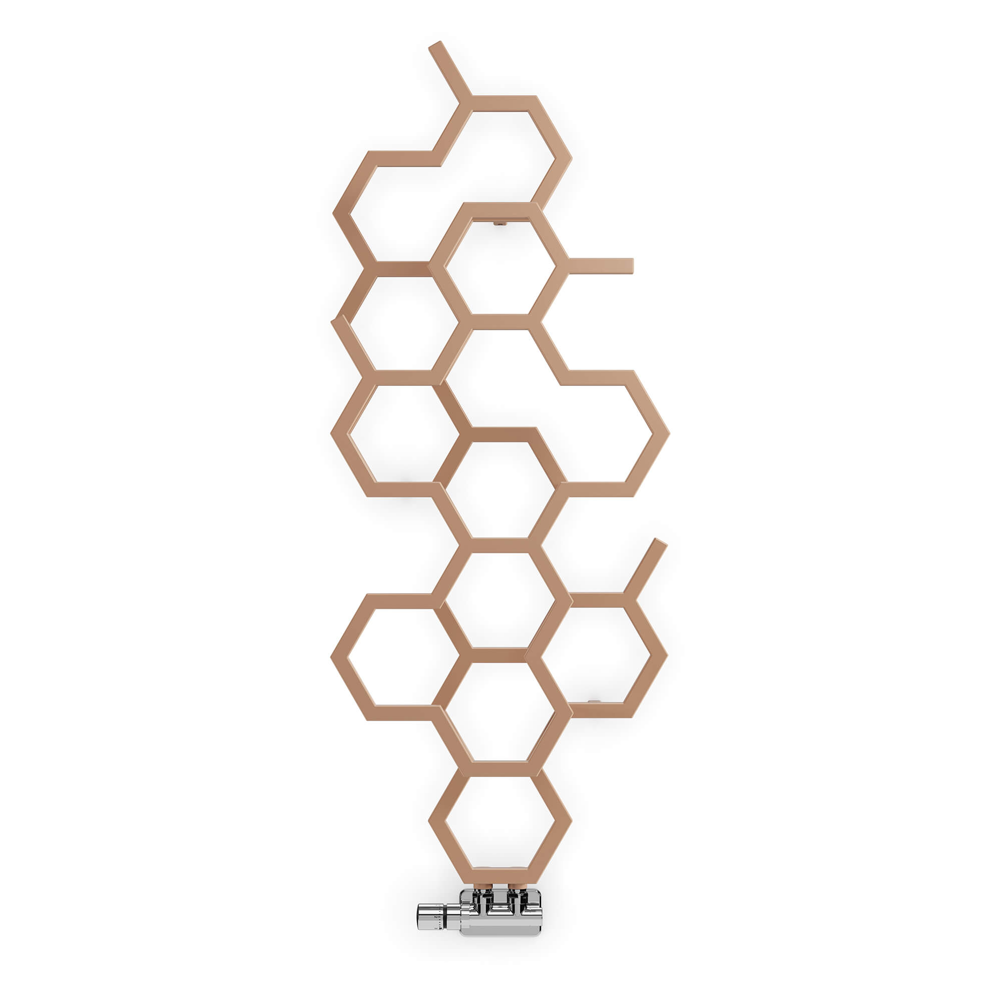 Terma Hex Steel Designer Radiator - Bright Copper - 1200 x 486mm