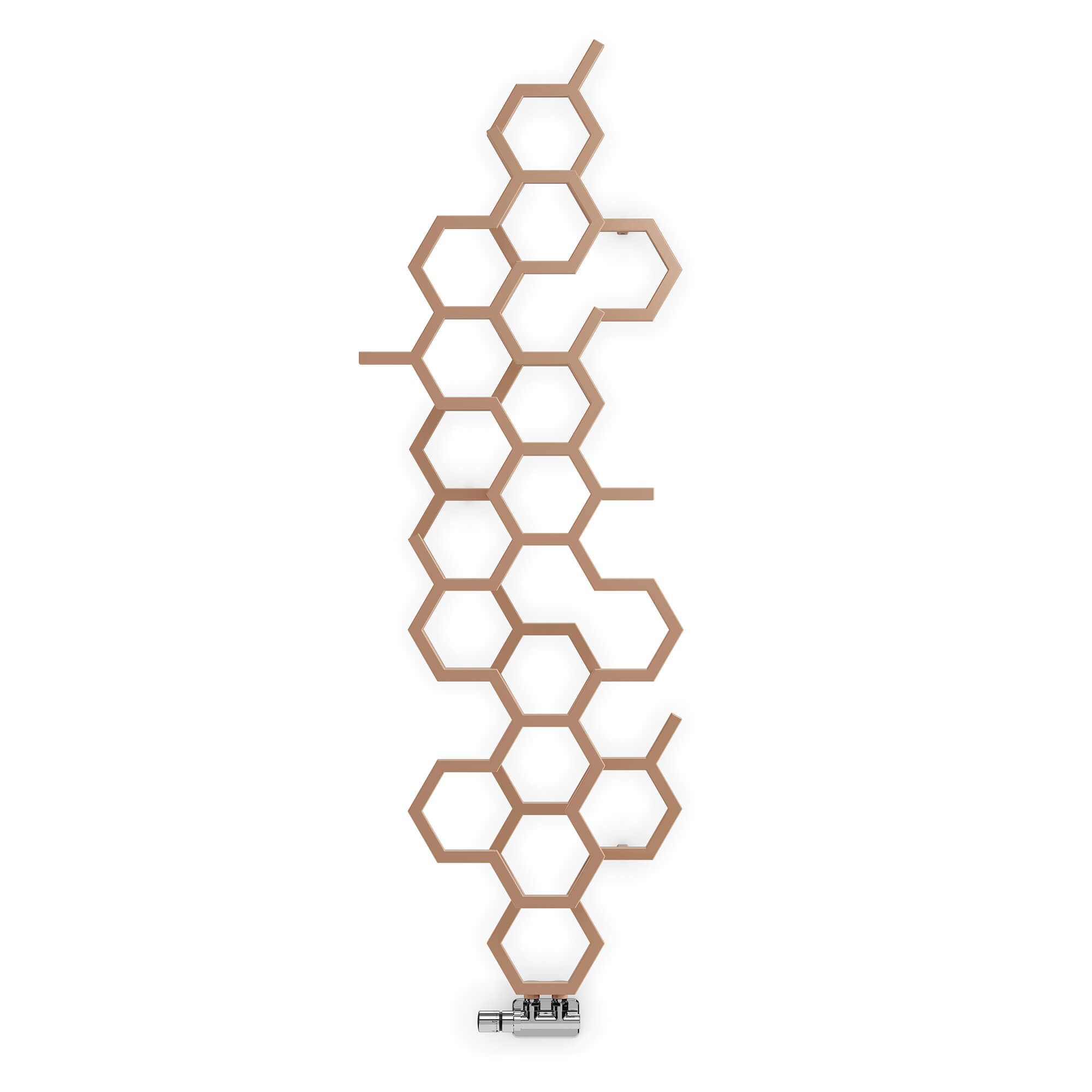 Terma Hex Steel Designer Radiator - Bright Copper - 1700 x 573mm