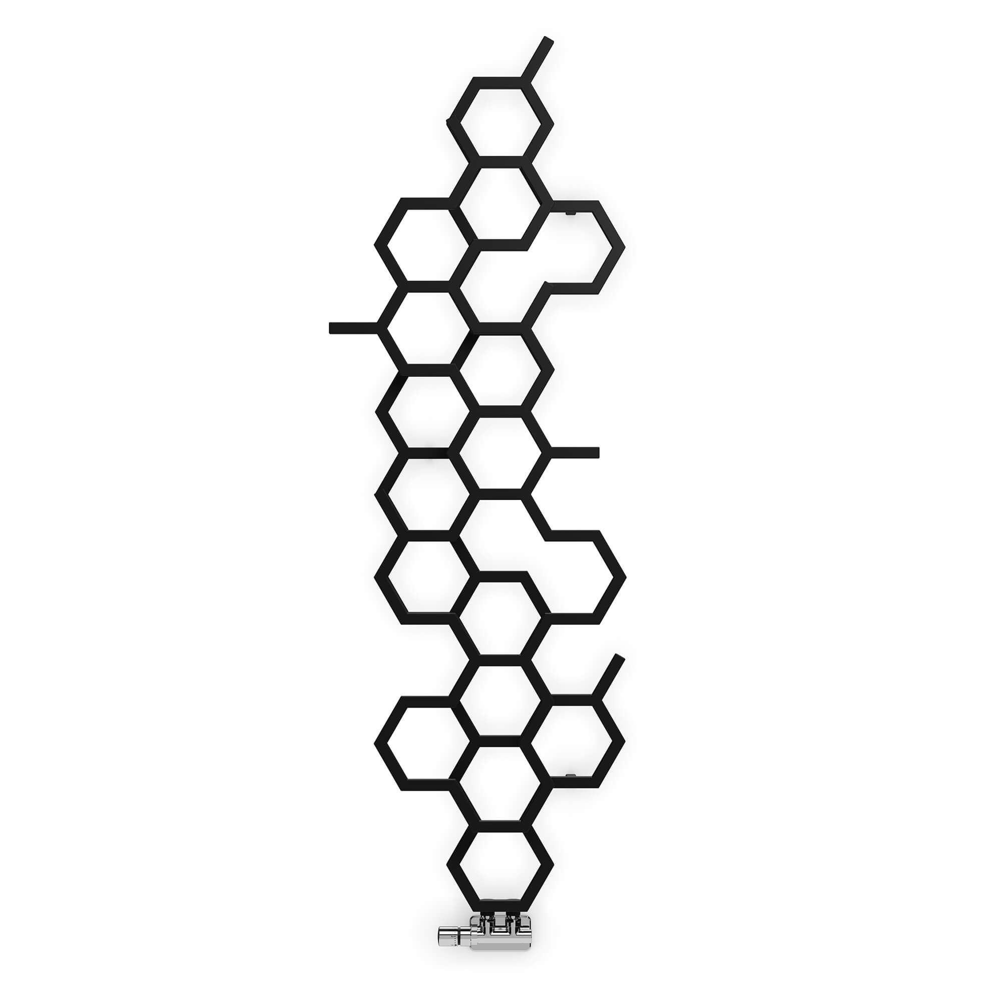 Terma Hex Steel Designer Radiator - Matt Black - 1700 x 573mm